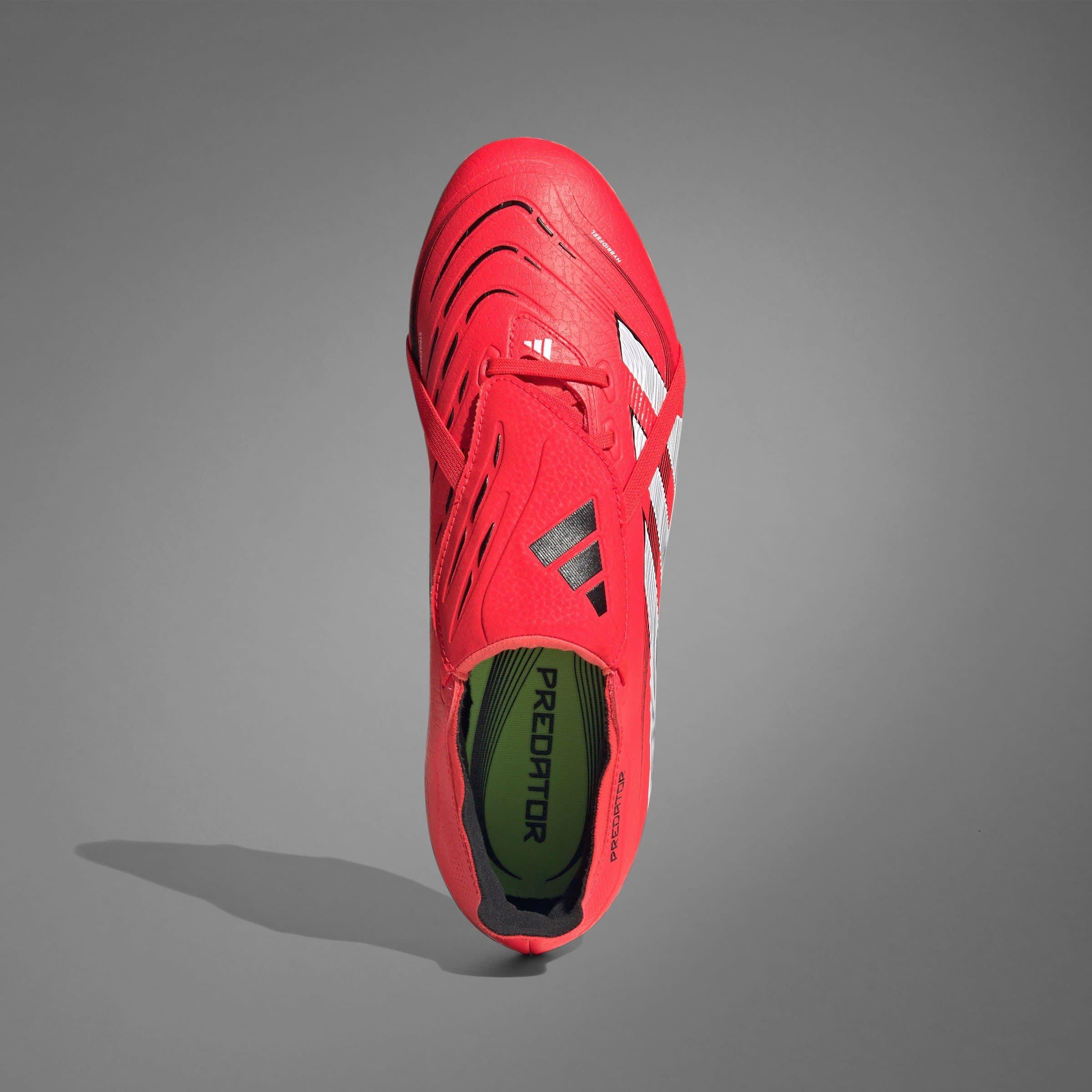 Red/White/Black - adidas - Predator League Fold-Over Tongue Firm Ground Boots - 12