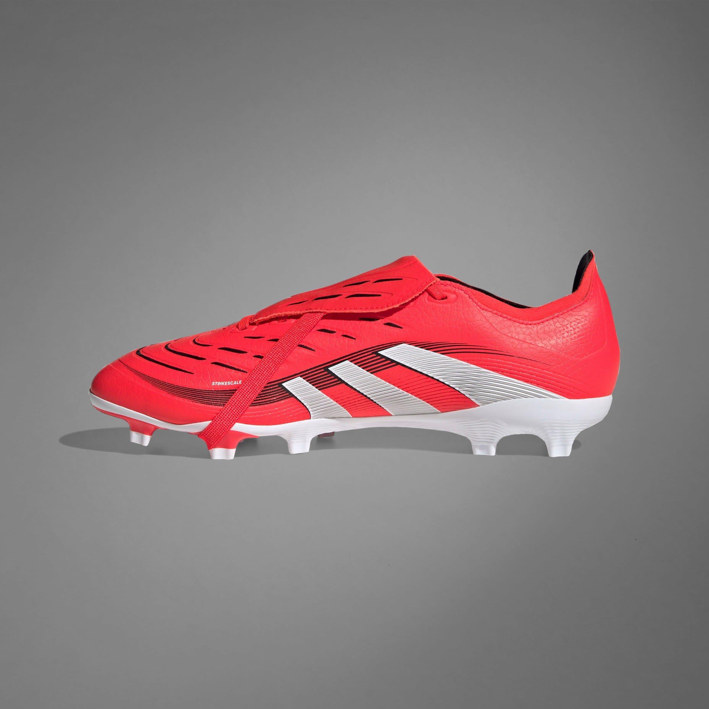 Red/White/Black - adidas - Predator League Fold-Over Tongue Firm Ground Boots - 13