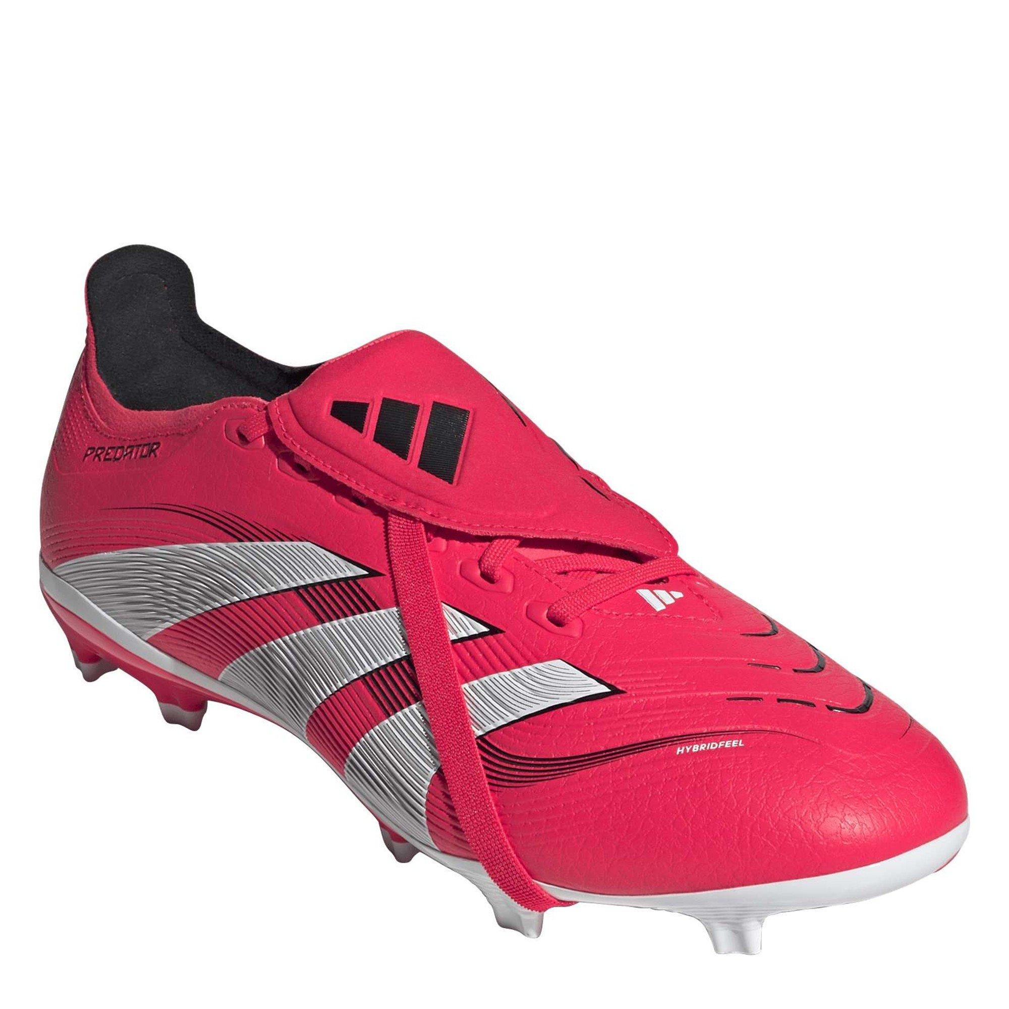 Red/White/Black - adidas - Predator League Fold-Over Tongue Firm Ground Boots - 4