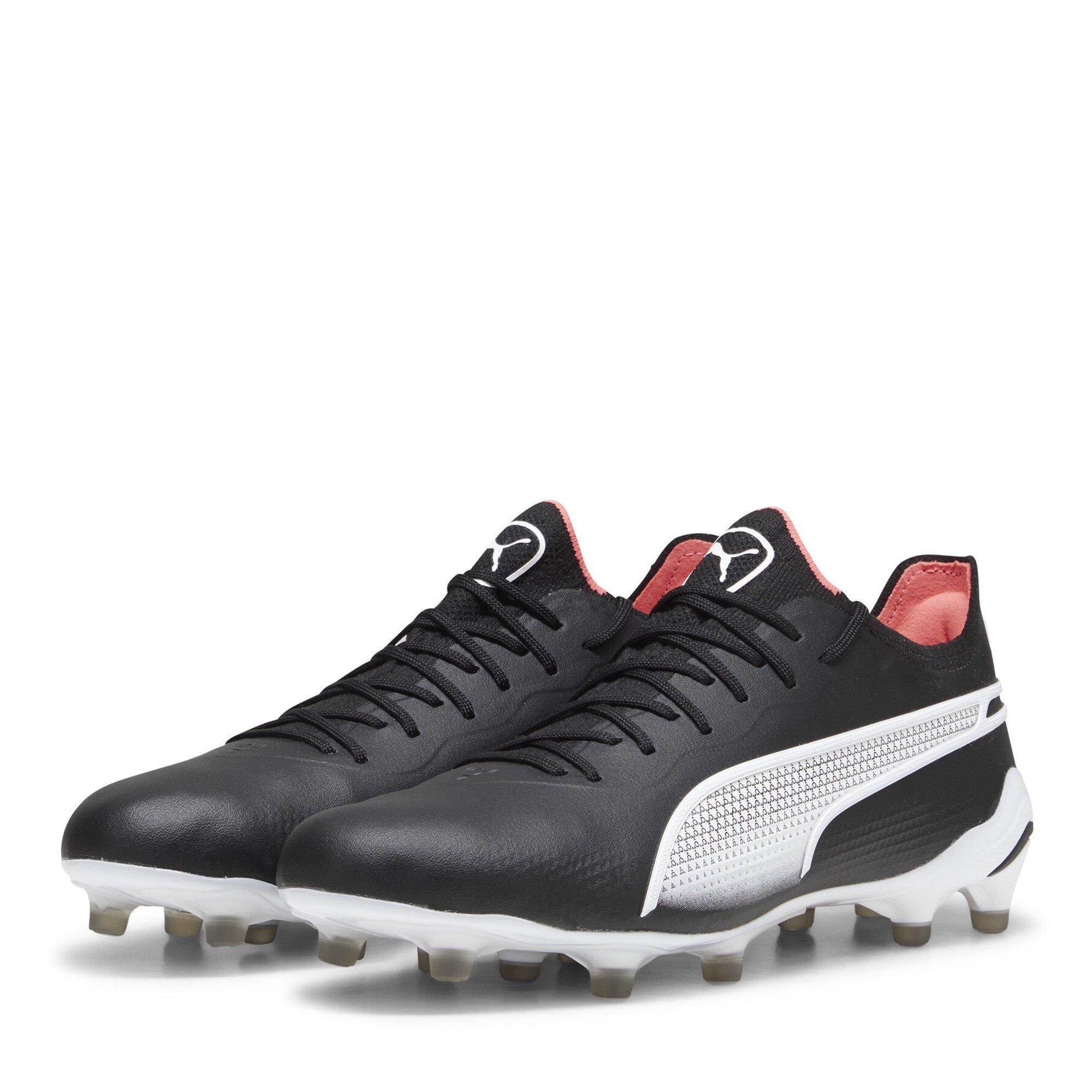 Puma  King Ultimate Firm Ground Football Boots Adults - Black/White - 9.5 (44)