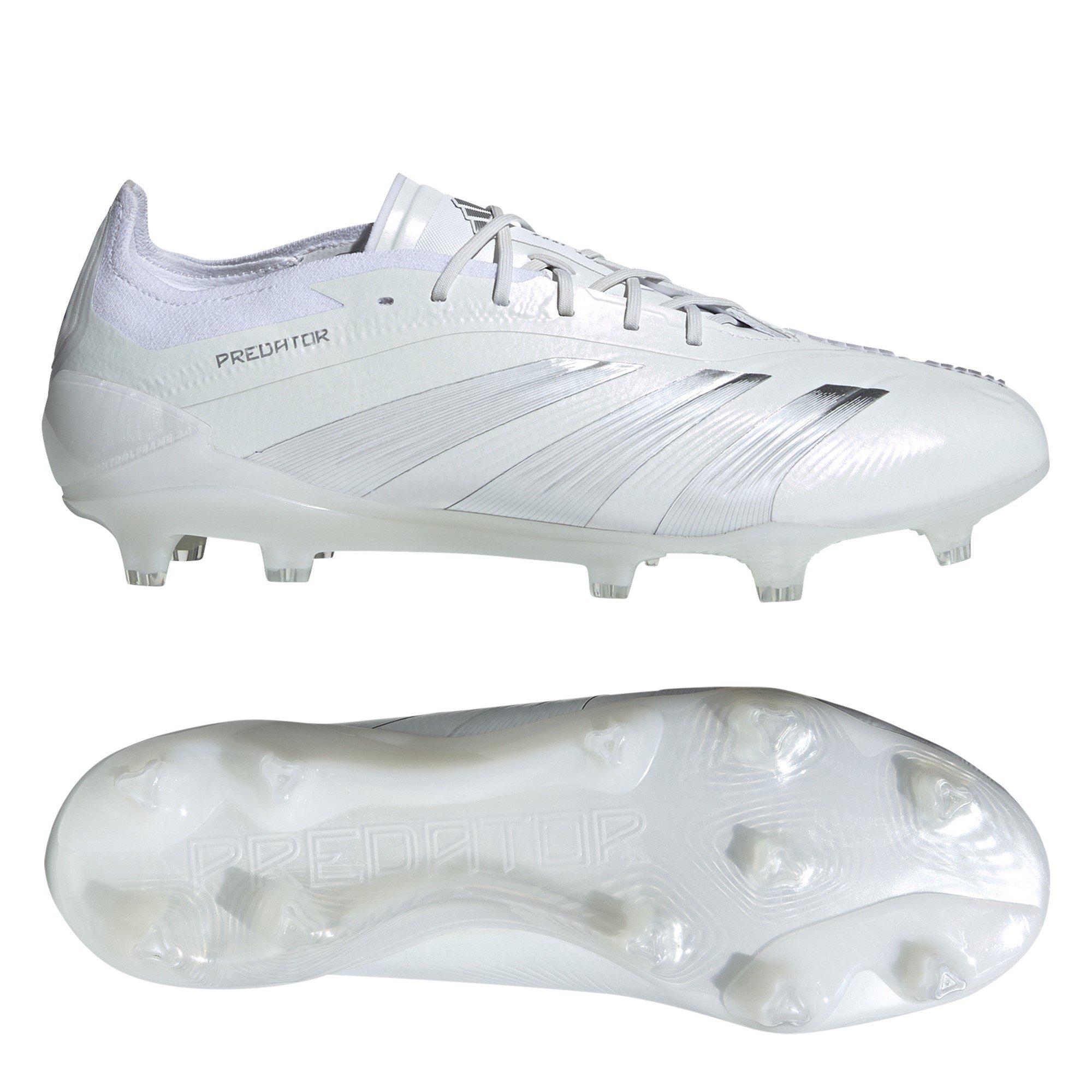 White/Silver - adidas - Predator 24 Elite Low Firm Ground Football Boots - 10