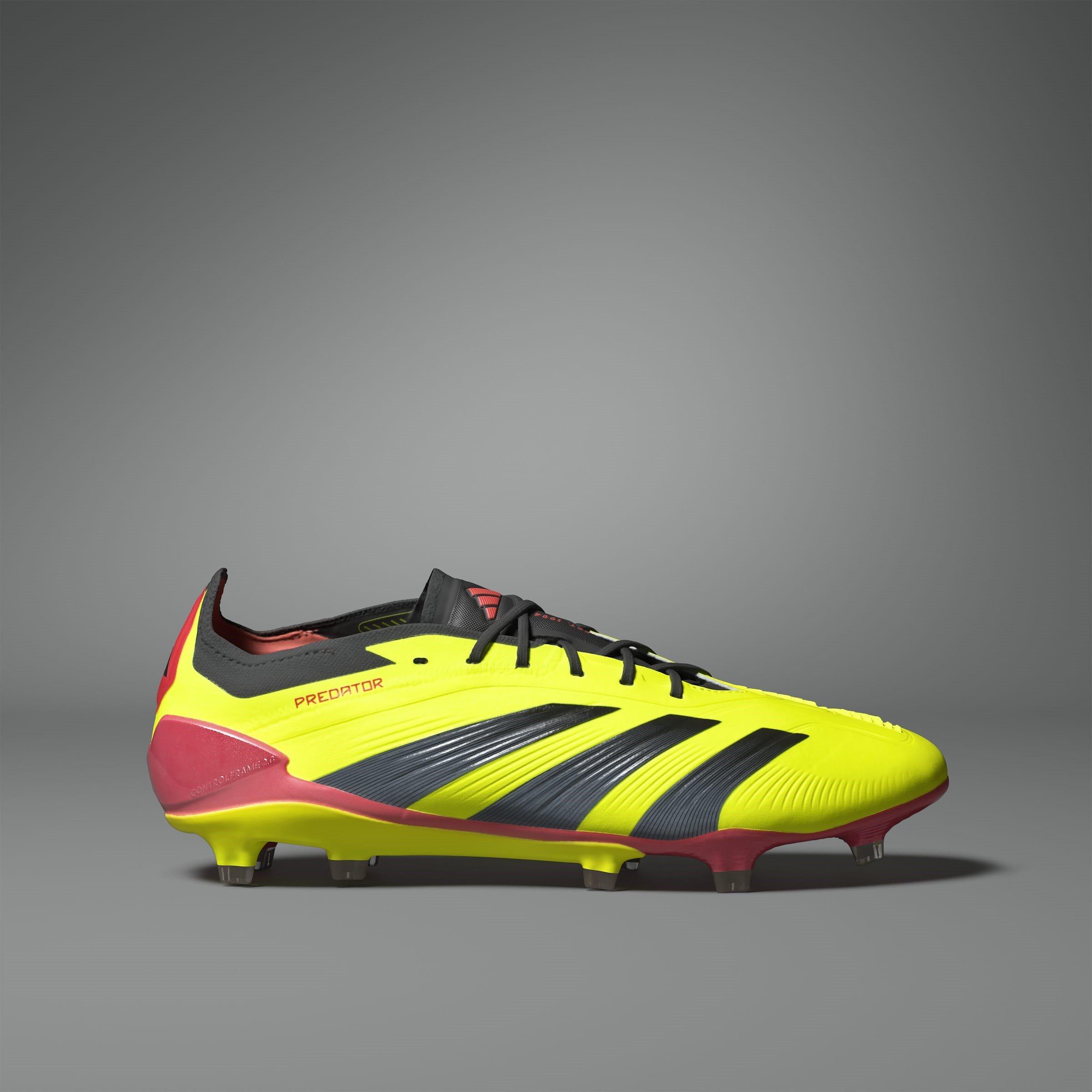 Jaune/Noir/Rouge - adidas - Predator 24 Elite Low Firm Ground Football Boots - 12