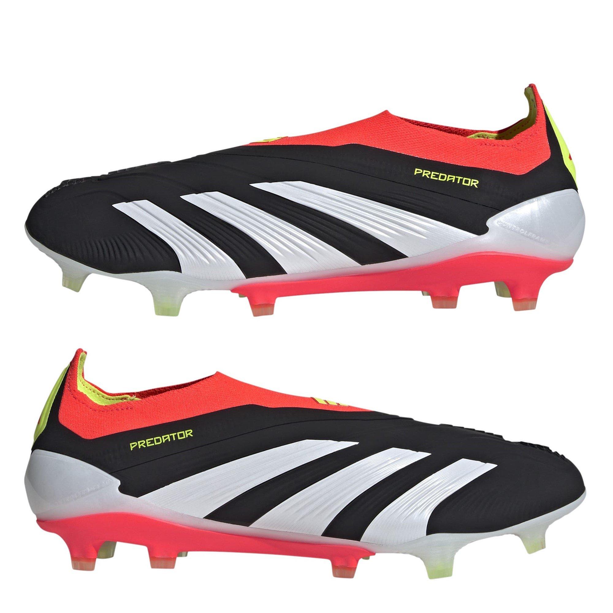 Schwarz/Weiß/Rot - adidas - Predator 24 Elite Laceless Firm Ground Football Boots - 9