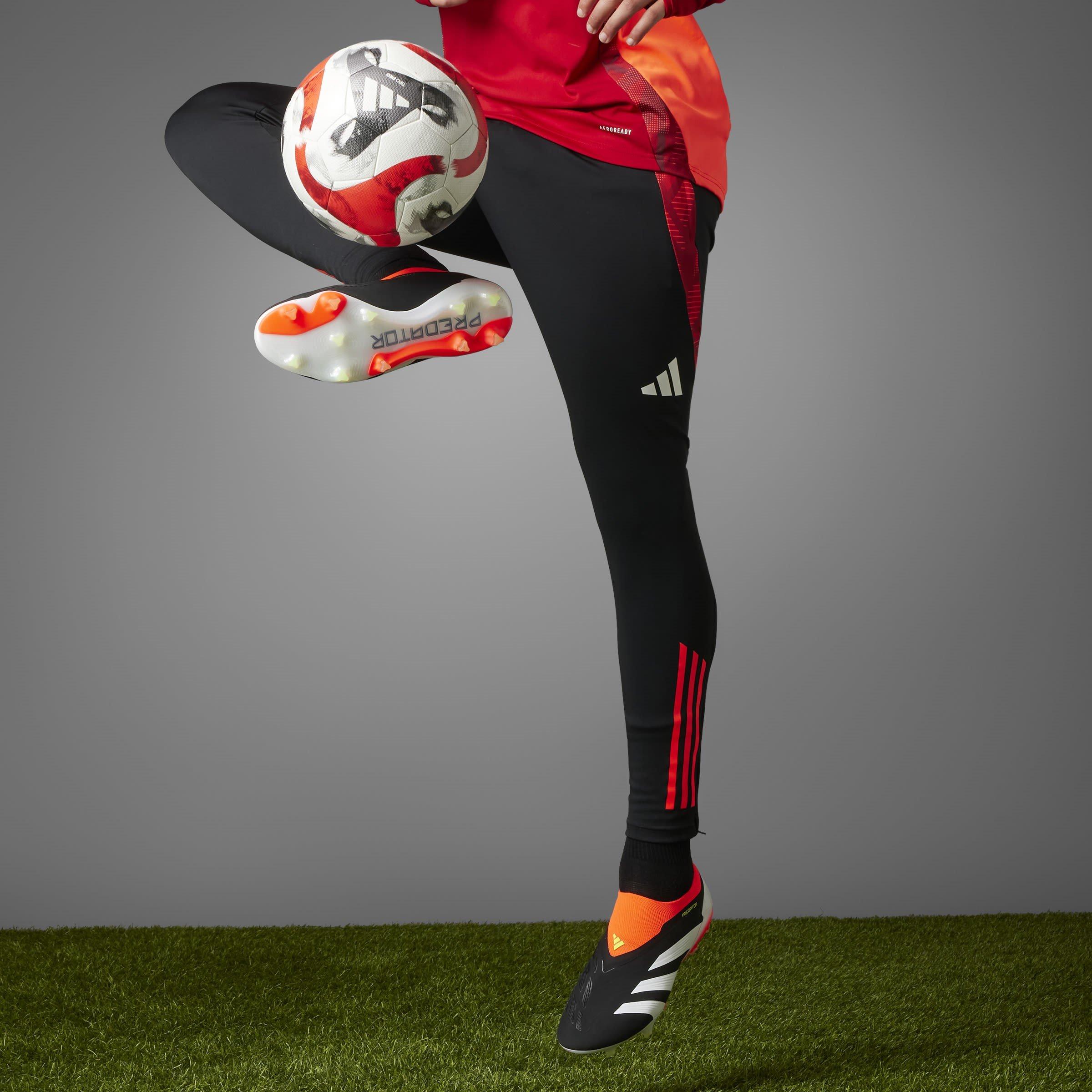 Schwarz/Weiß/Rot - adidas - Predator 24 Elite Laceless Firm Ground Football Boots - 10