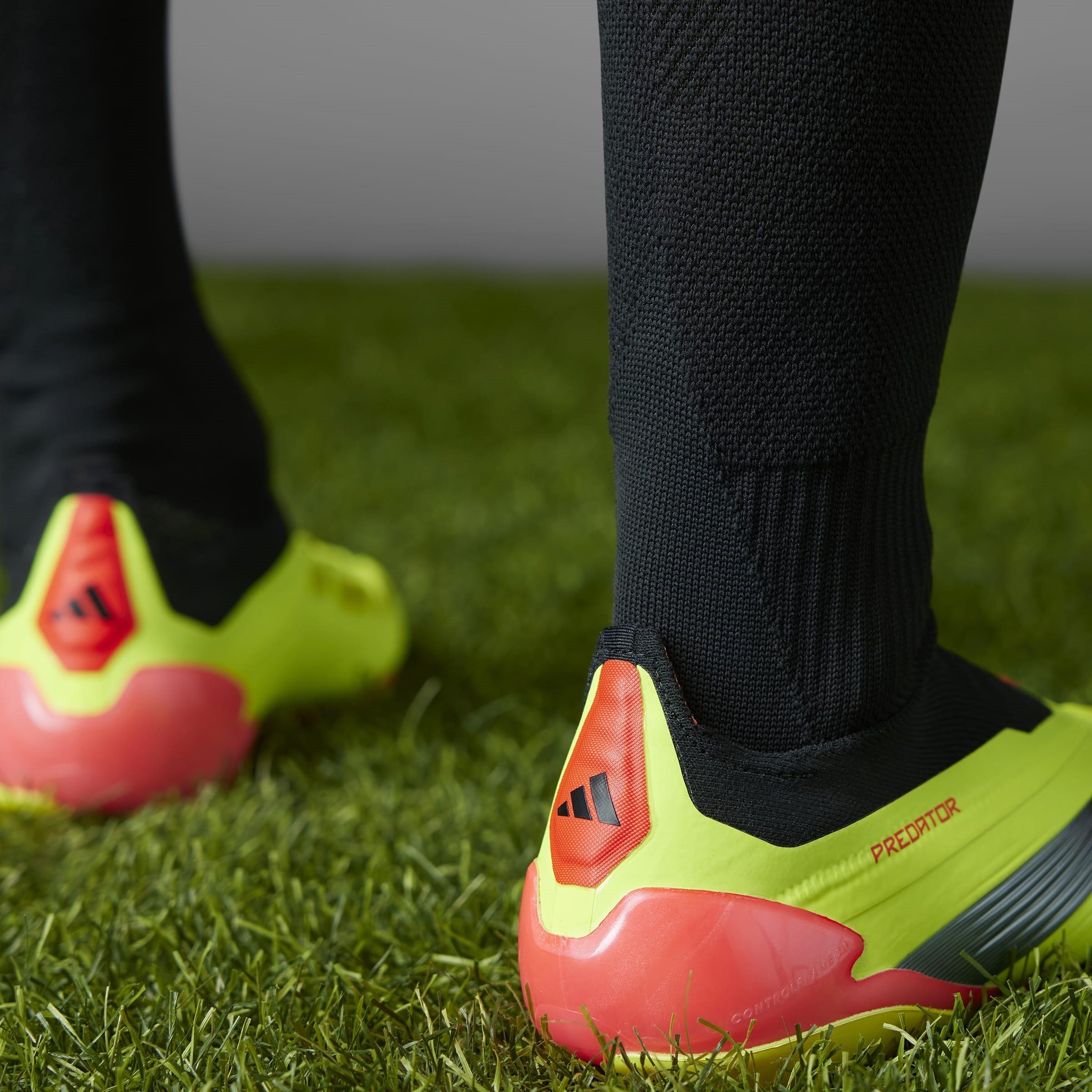 Amarillo/Negro/Rojo - adidas - Predator 24 Elite Laceless Firm Ground Football Boots - 14