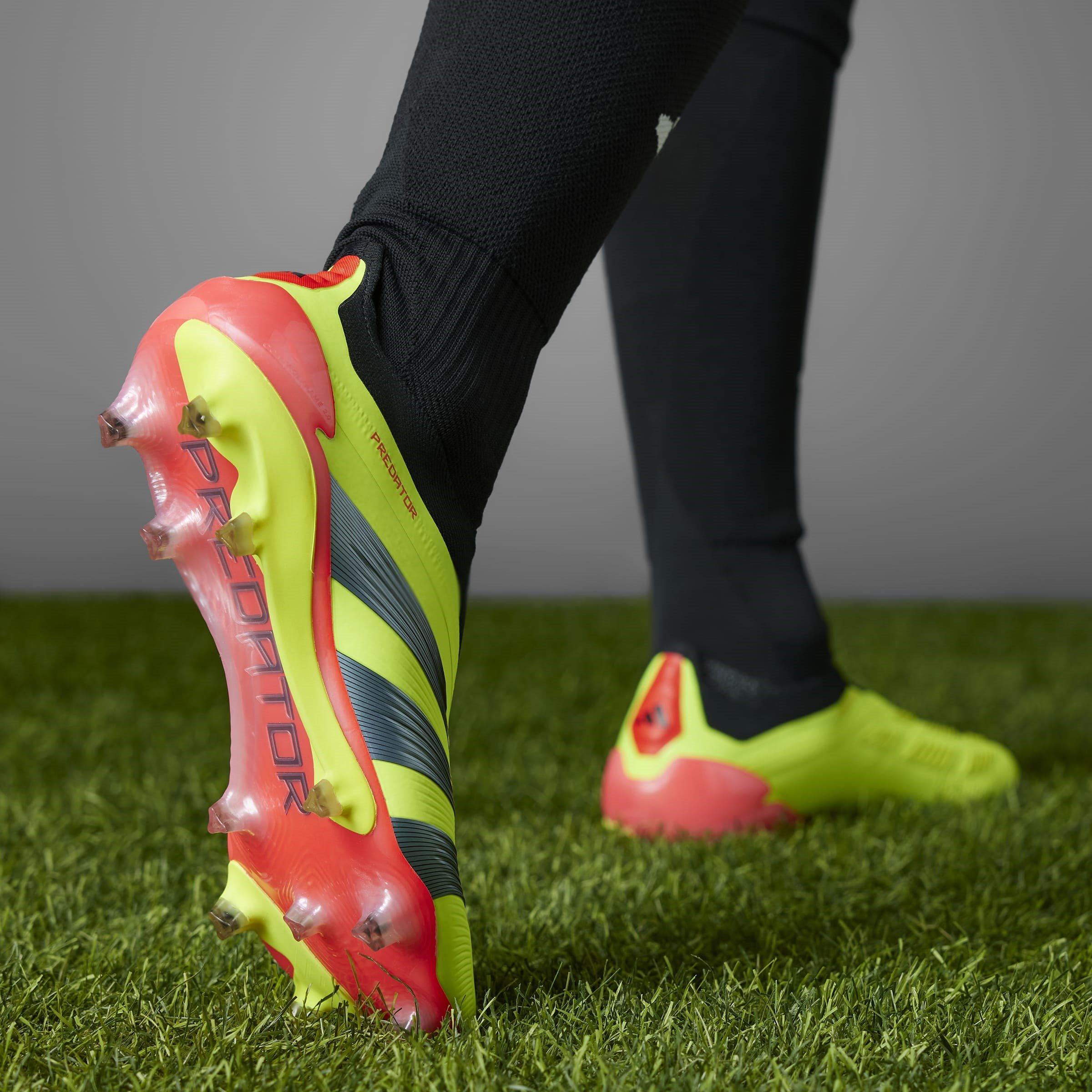 Amarillo/Negro/Rojo - adidas - Predator 24 Elite Laceless Firm Ground Football Boots - 16