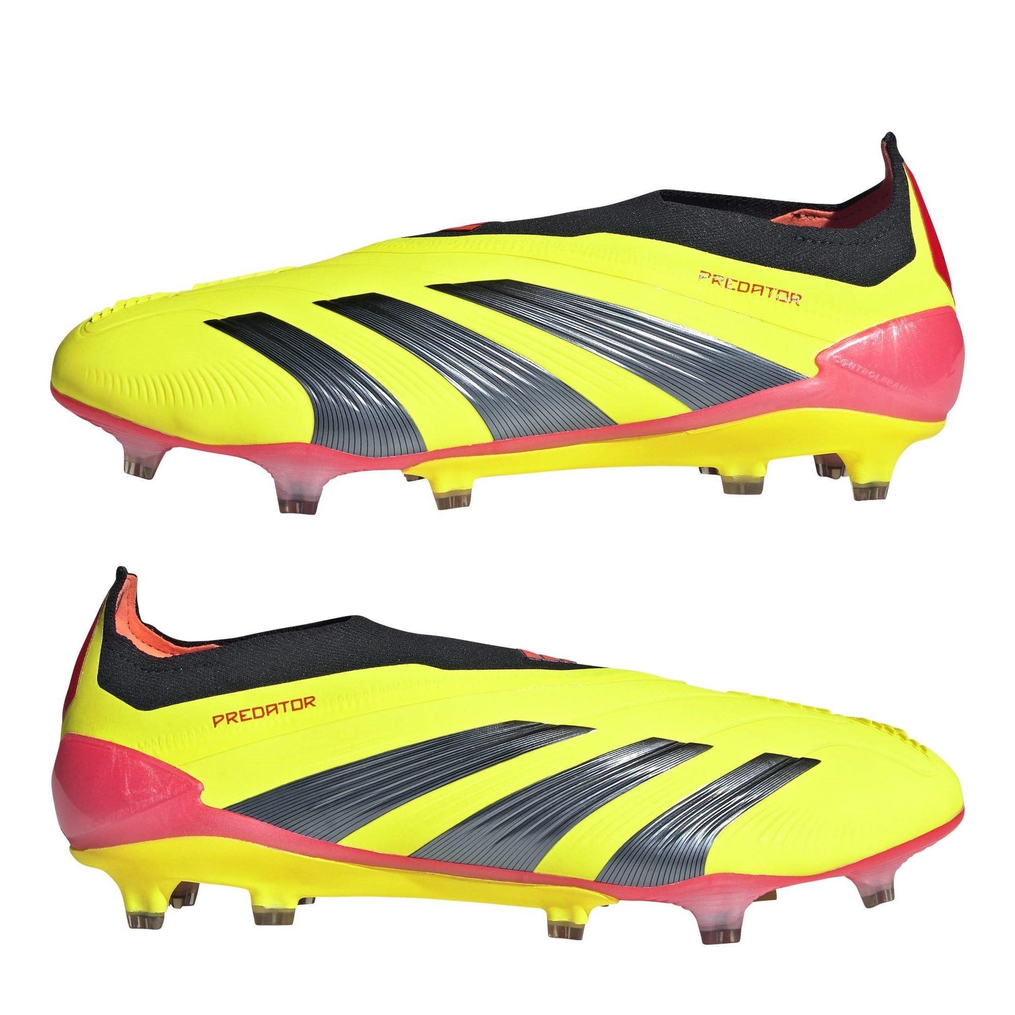 Amarillo/Negro/Rojo - adidas - Predator 24 Elite Laceless Firm Ground Football Boots - 9