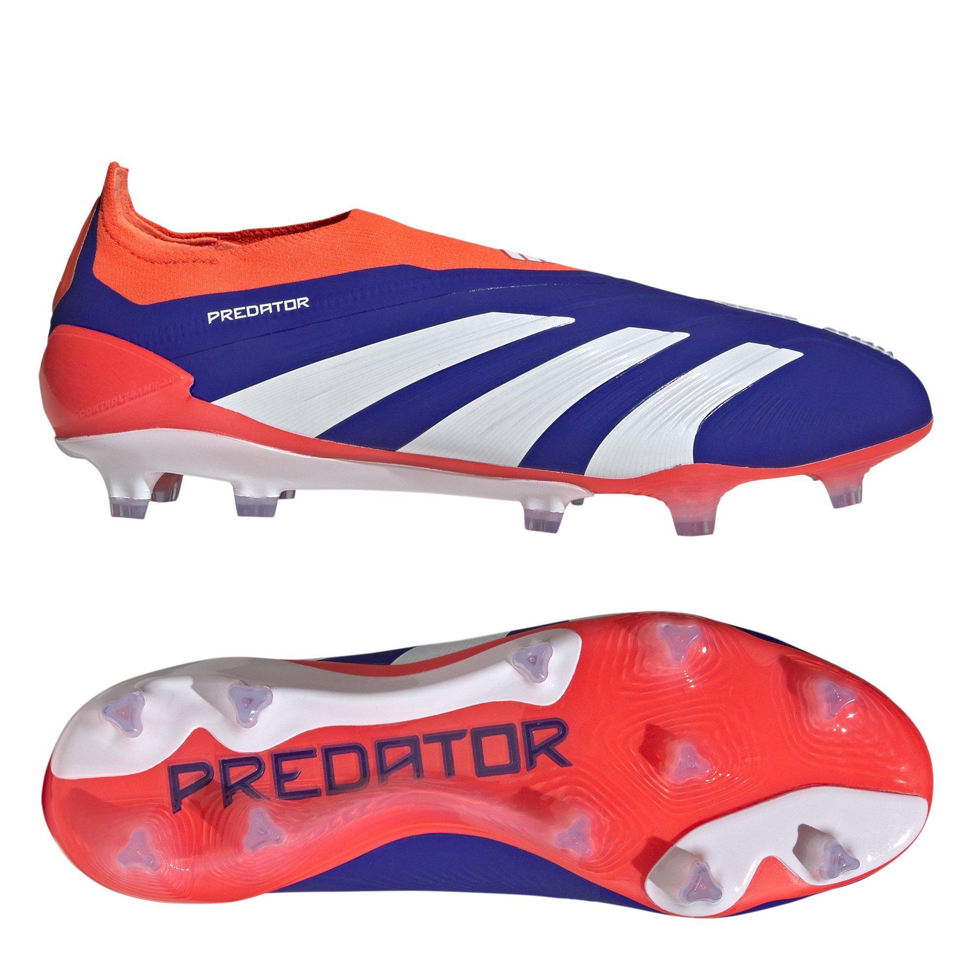 Blue/Wht/Red - adidas - Predator 24 Elite Laceless Firm Ground Football Boots - 13