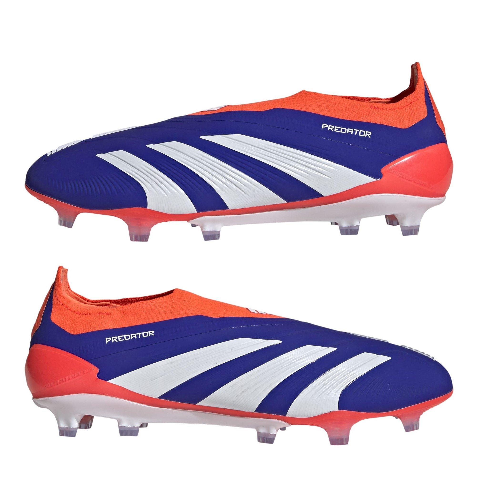 Blue/Wht/Red - adidas - Predator 24 Elite Laceless Firm Ground Football Boots - 9