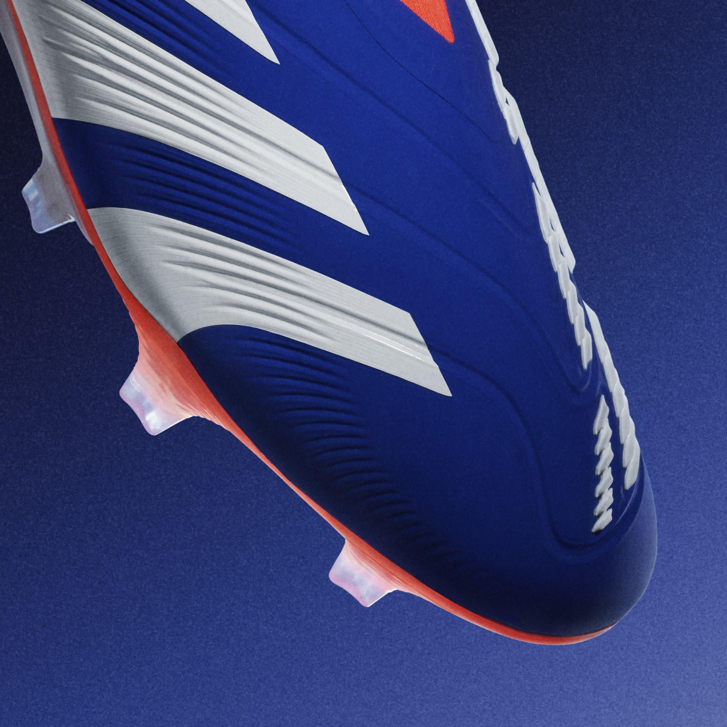 Blue/Wht/Red - adidas - Predator 24 Elite Laceless Firm Ground Football Boots - 10