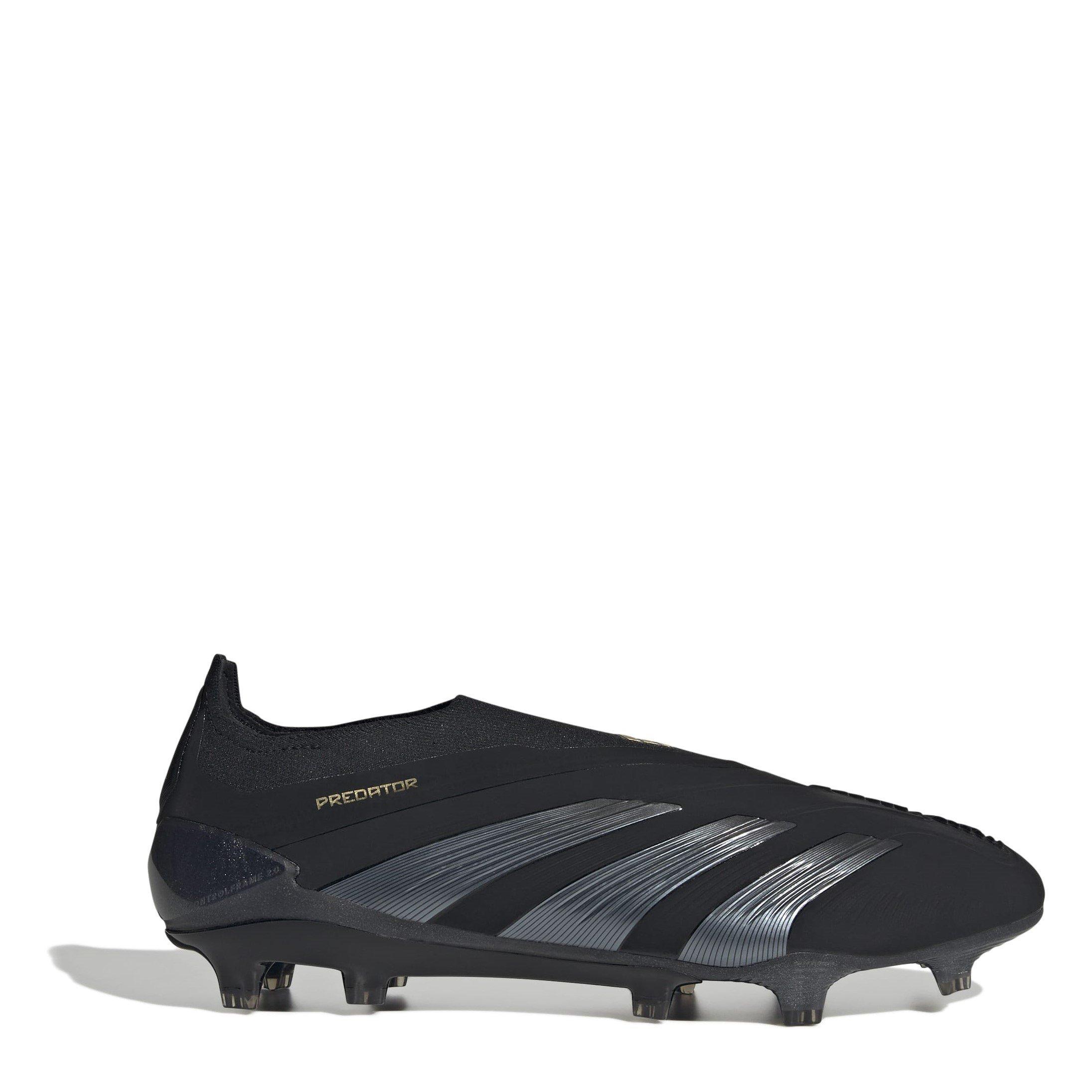 Adidas Men's Predator 24 Elite Laceless Firm Ground Football Boots - Core Black/Crbn - 7 (40.7)