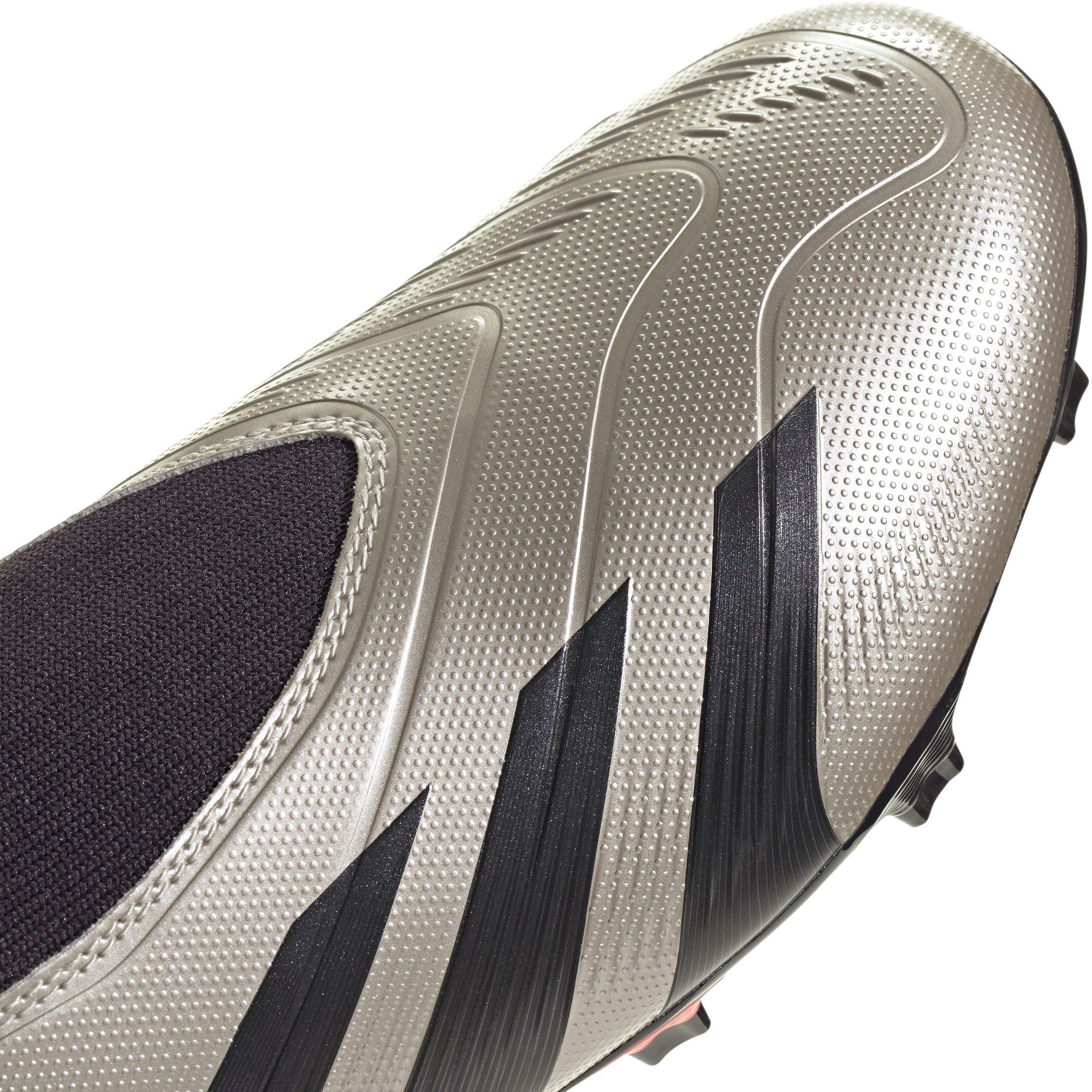 Silber/Schwarz - adidas - Predator 24 League Laceless Firm Ground Football Boots - 7