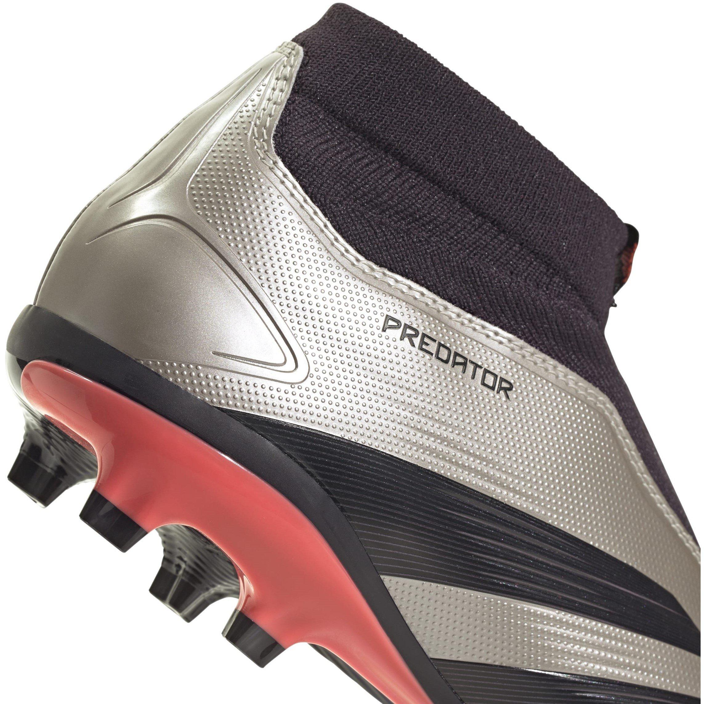 Silber/Schwarz - adidas - Predator 24 League Laceless Firm Ground Football Boots - 8