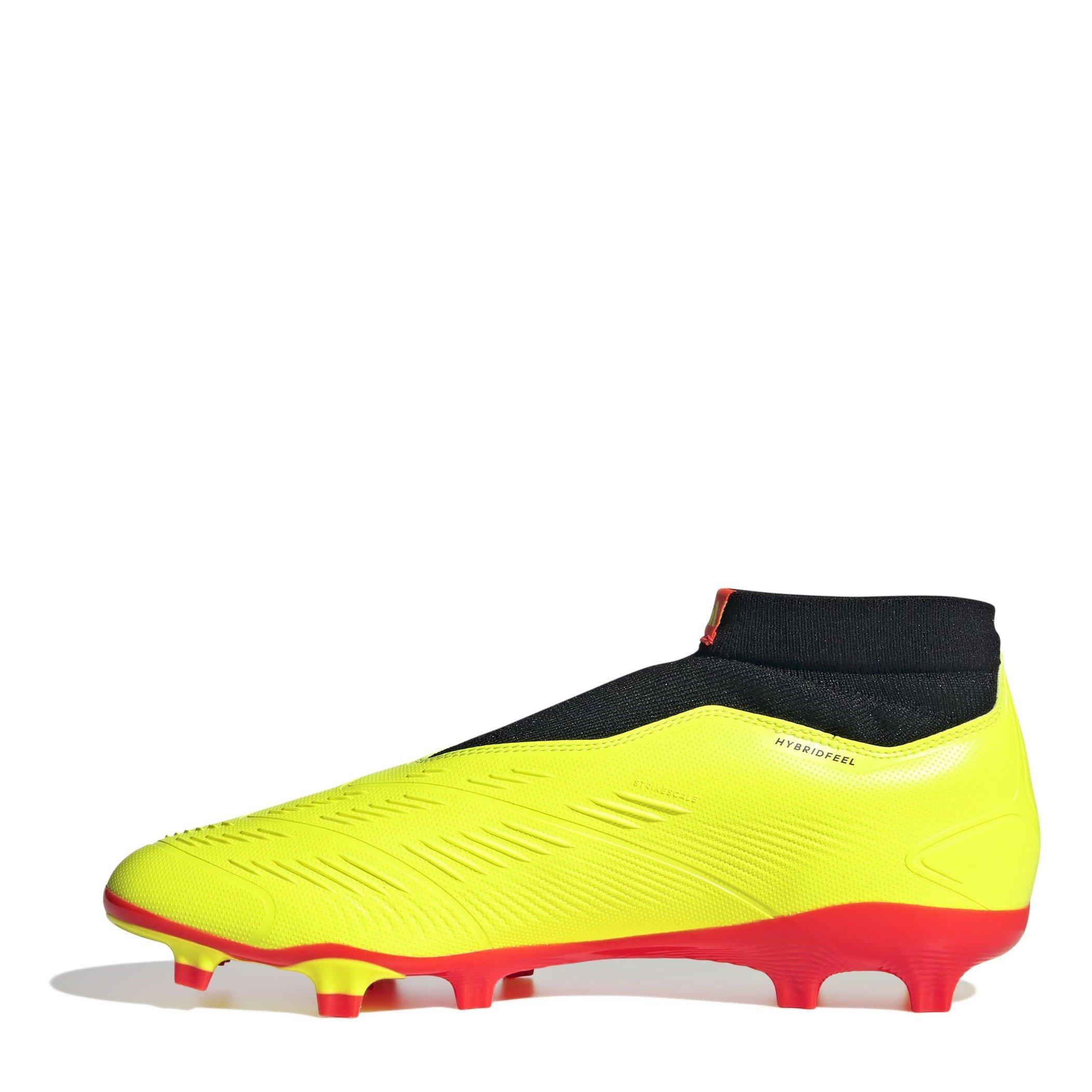 Amarillo/Negro/Rojo - adidas - Predator 24 League Laceless Firm Ground Football Boots - 2