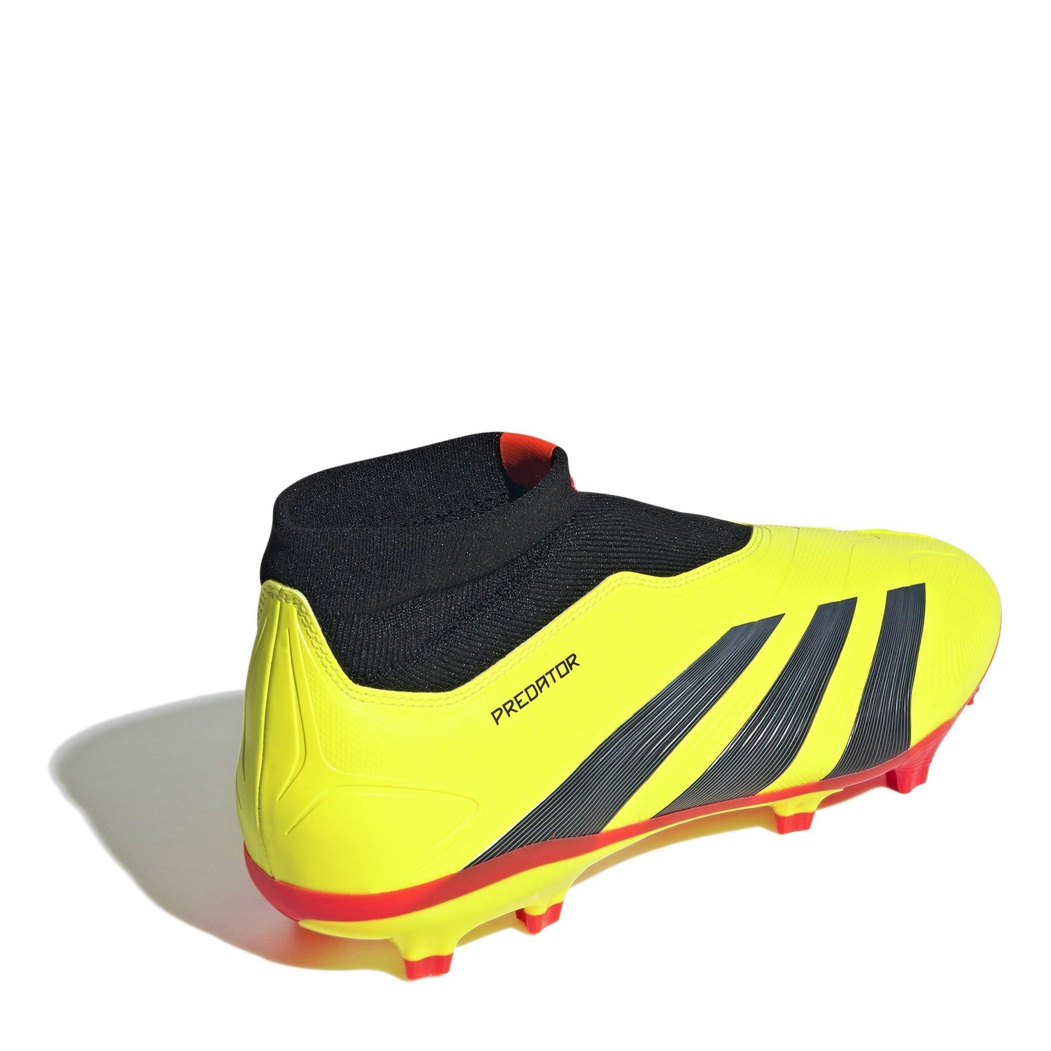 Amarillo/Negro/Rojo - adidas - Predator 24 League Laceless Firm Ground Football Boots - 4