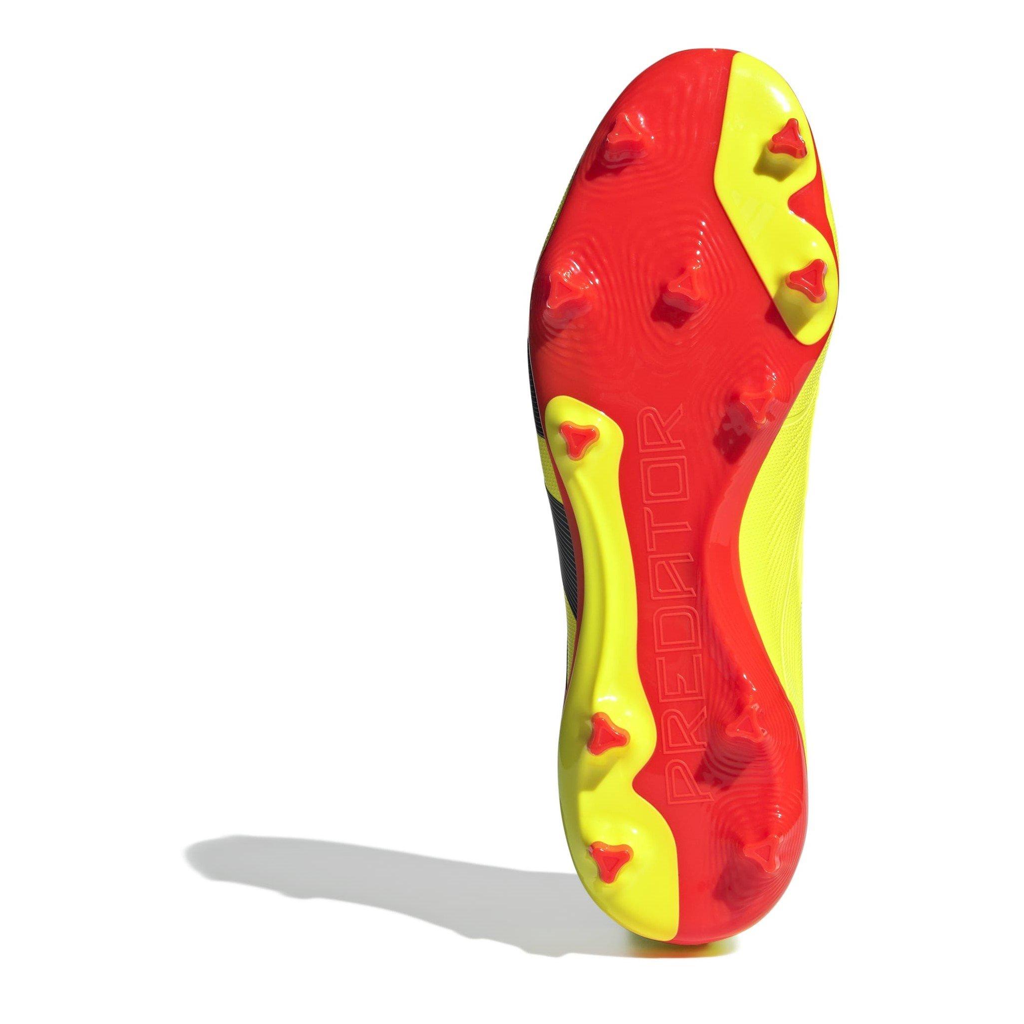 Amarillo/Negro/Rojo - adidas - Predator 24 League Laceless Firm Ground Football Boots - 6