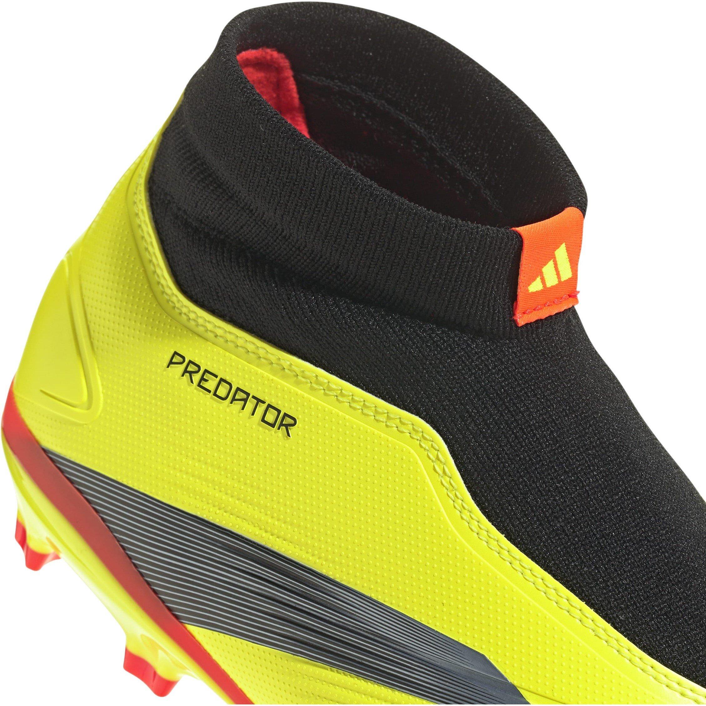 Amarillo/Negro/Rojo - adidas - Predator 24 League Laceless Firm Ground Football Boots - 7