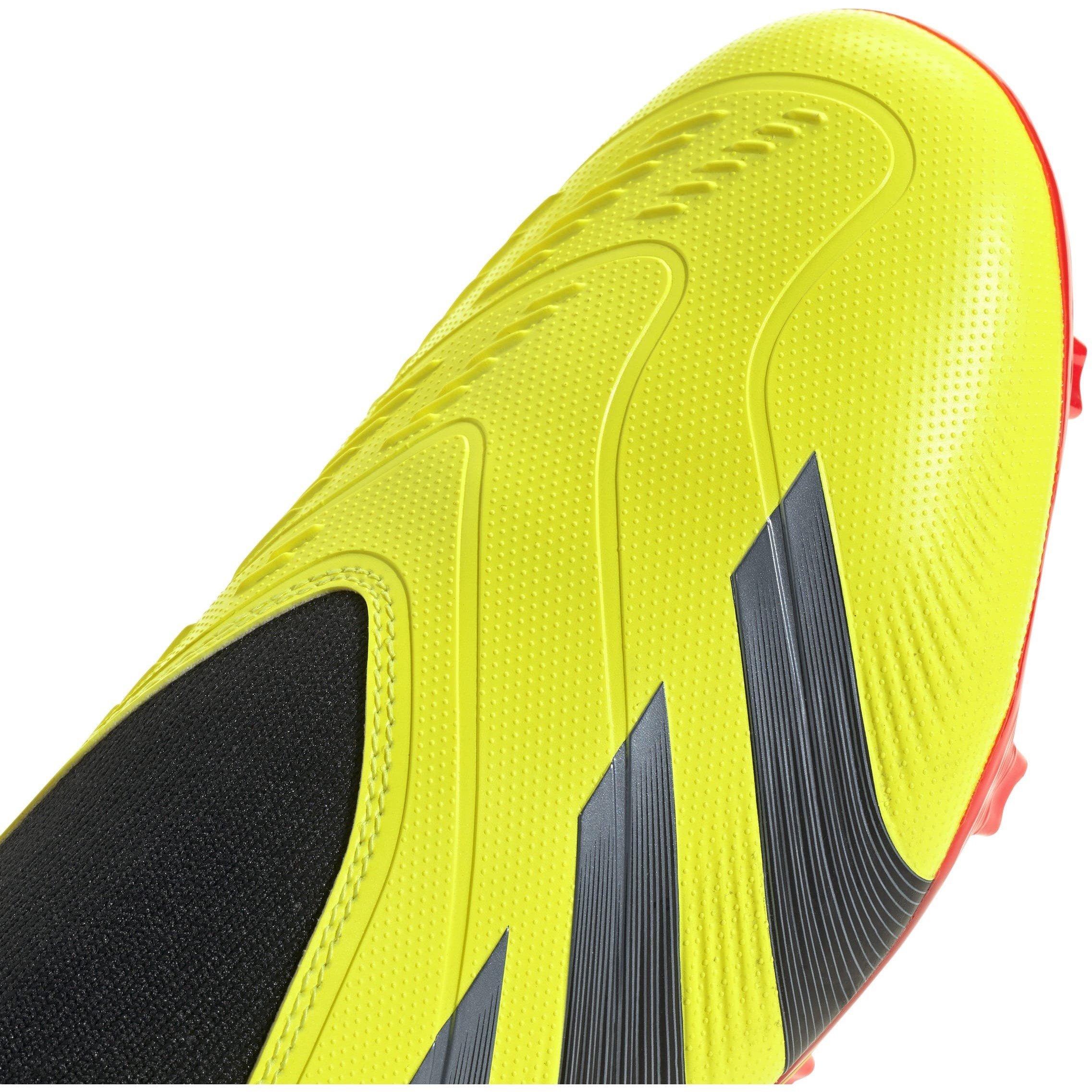 Amarillo/Negro/Rojo - adidas - Predator 24 League Laceless Firm Ground Football Boots - 8
