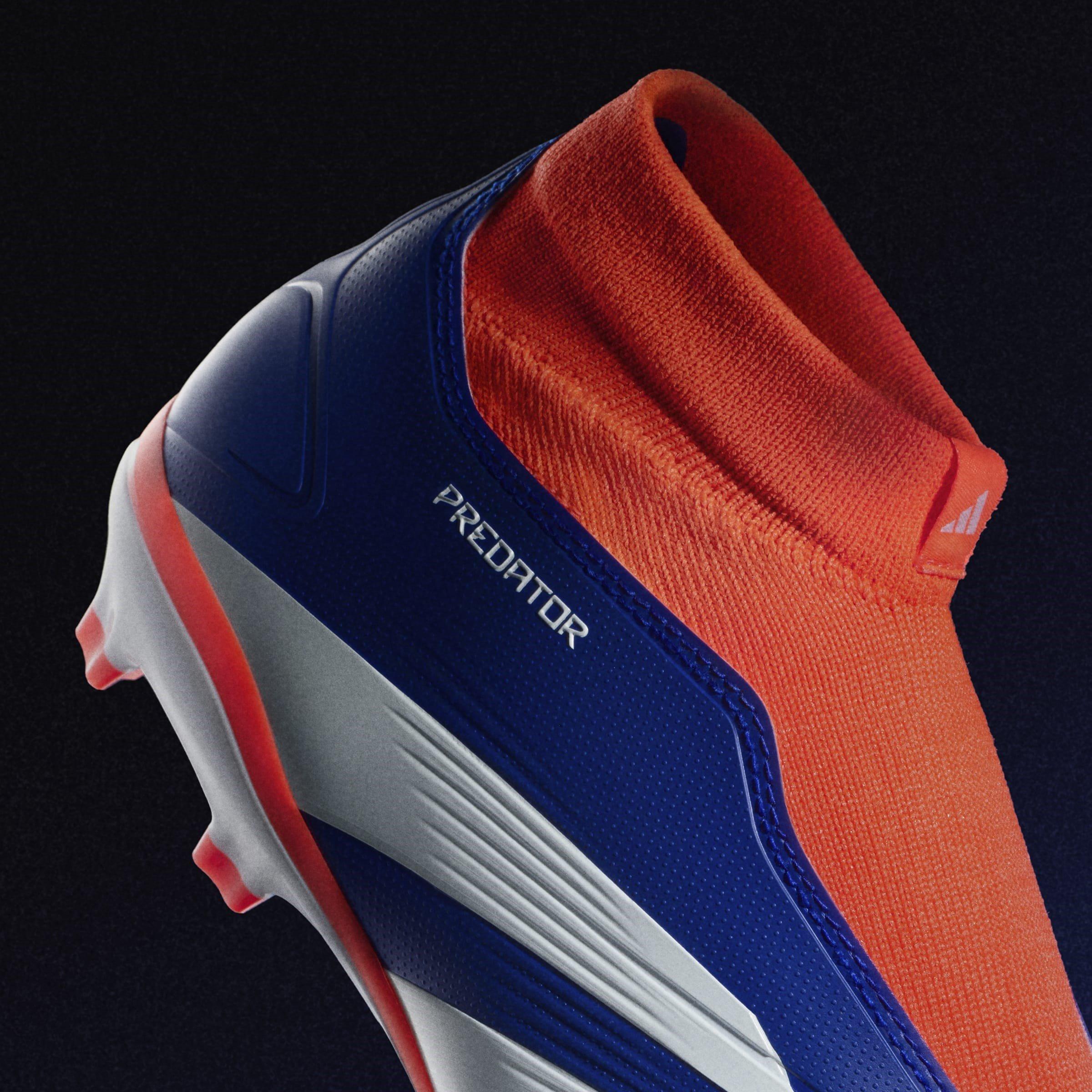 Blue/Wht/Red - adidas - Predator 24 League Laceless Firm Ground Football Boots - 11