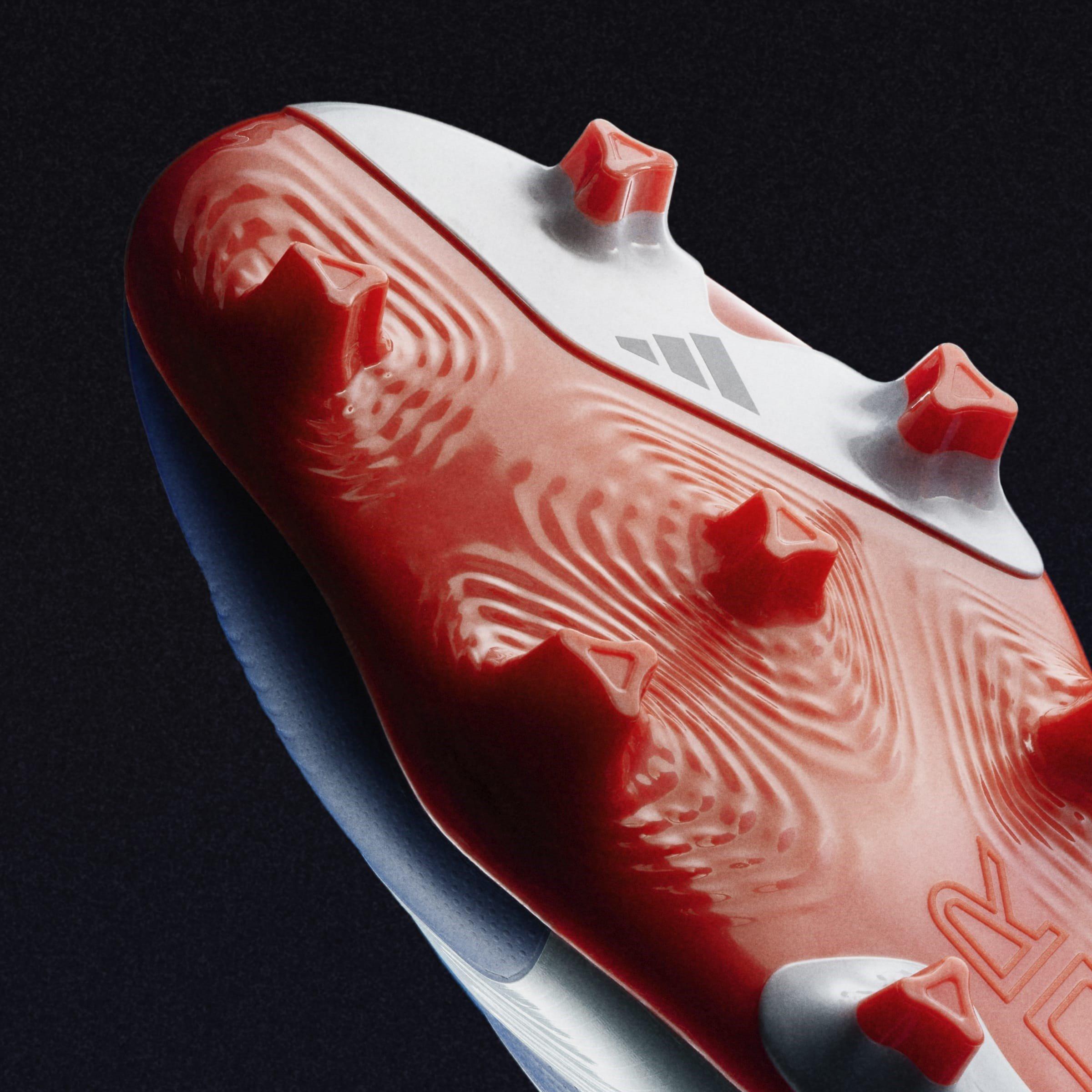 Blue/Wht/Red - adidas - Predator 24 League Laceless Firm Ground Football Boots - 12