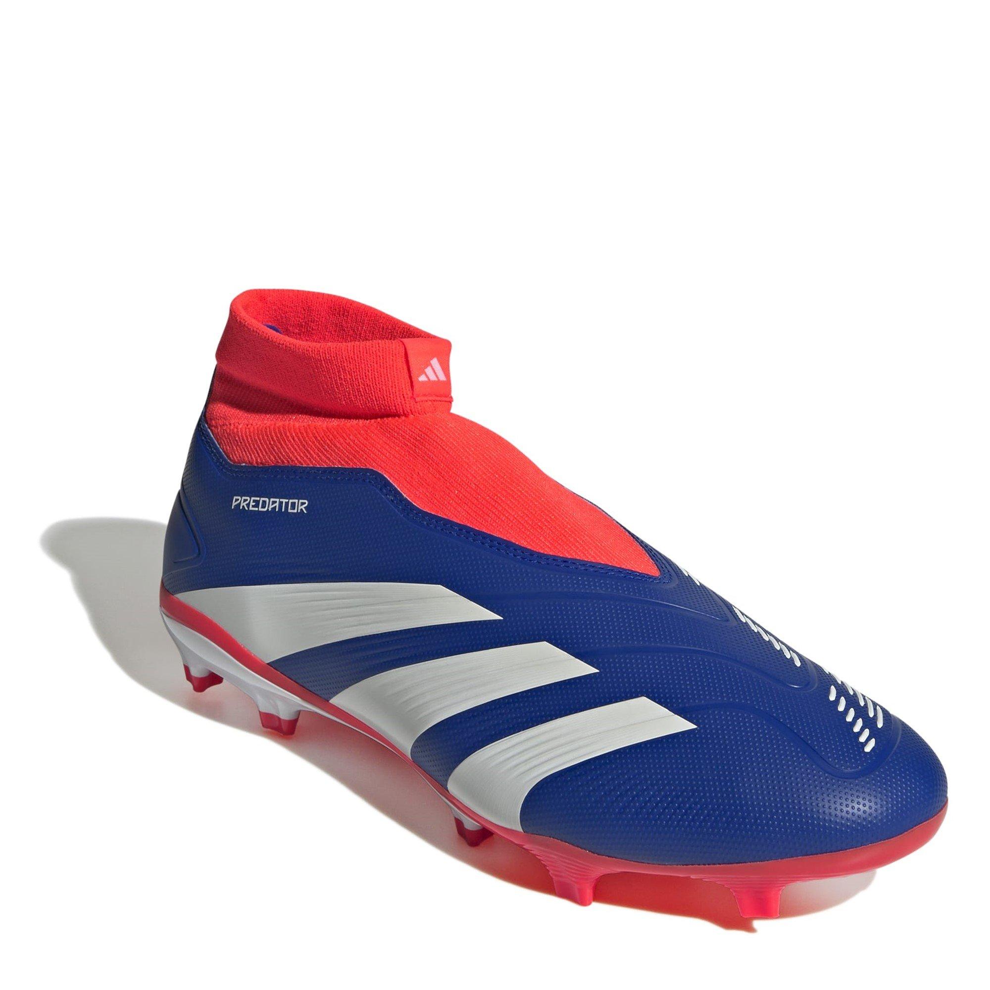 Blue/Wht/Red - adidas - Predator 24 League Laceless Firm Ground Football Boots - 3