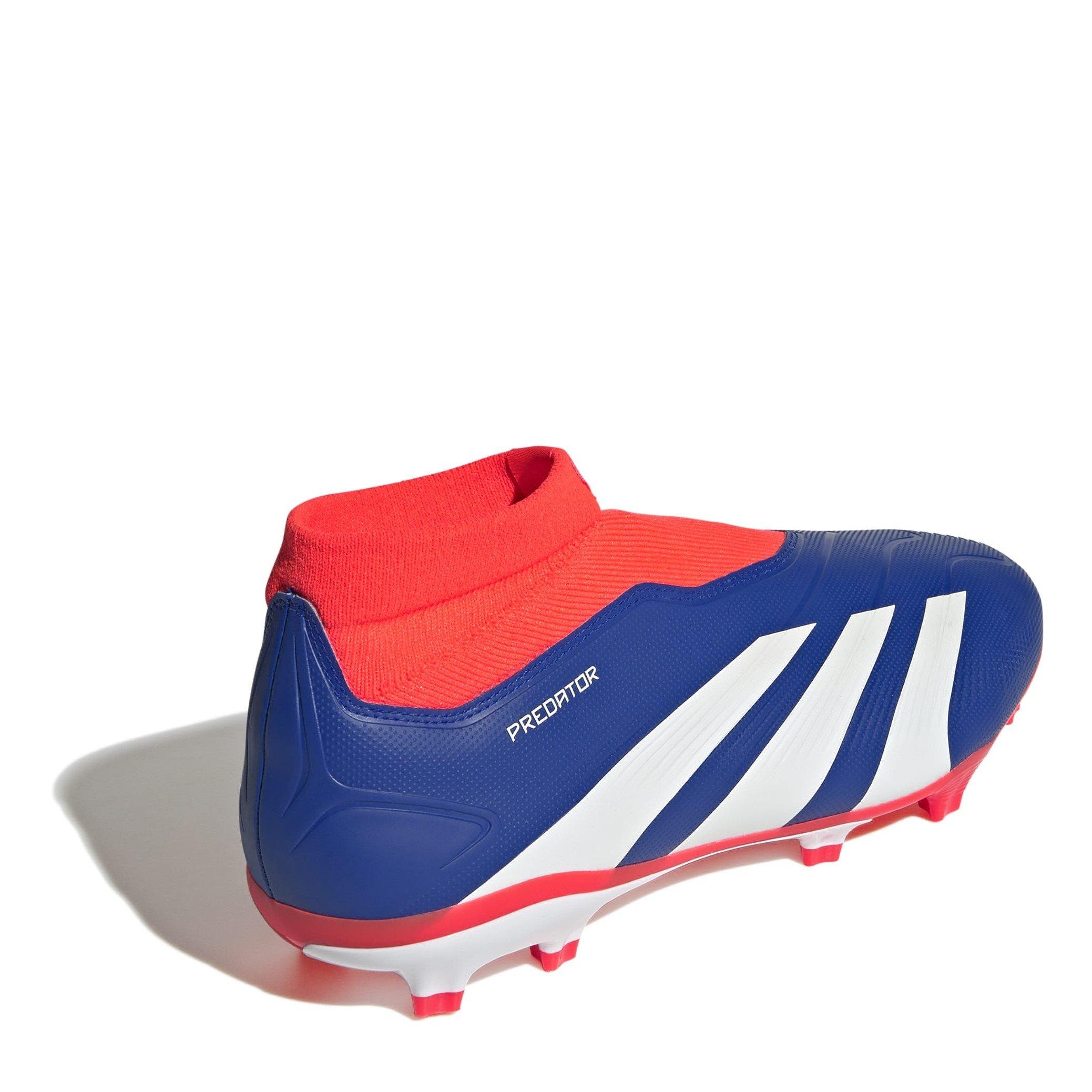 Blue/Wht/Red - adidas - Predator 24 League Laceless Firm Ground Football Boots - 4