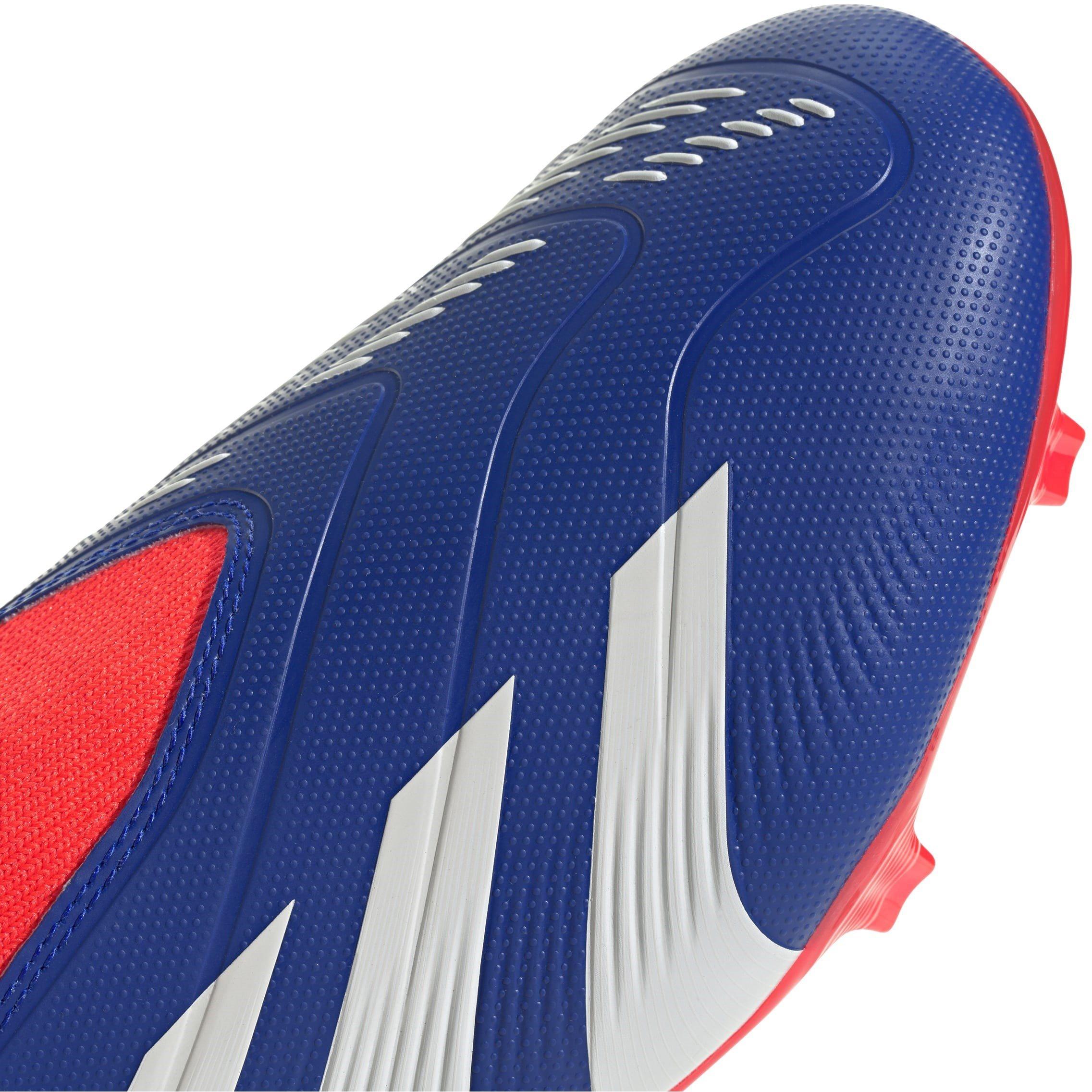 Blue/Wht/Red - adidas - Predator 24 League Laceless Firm Ground Football Boots - 8