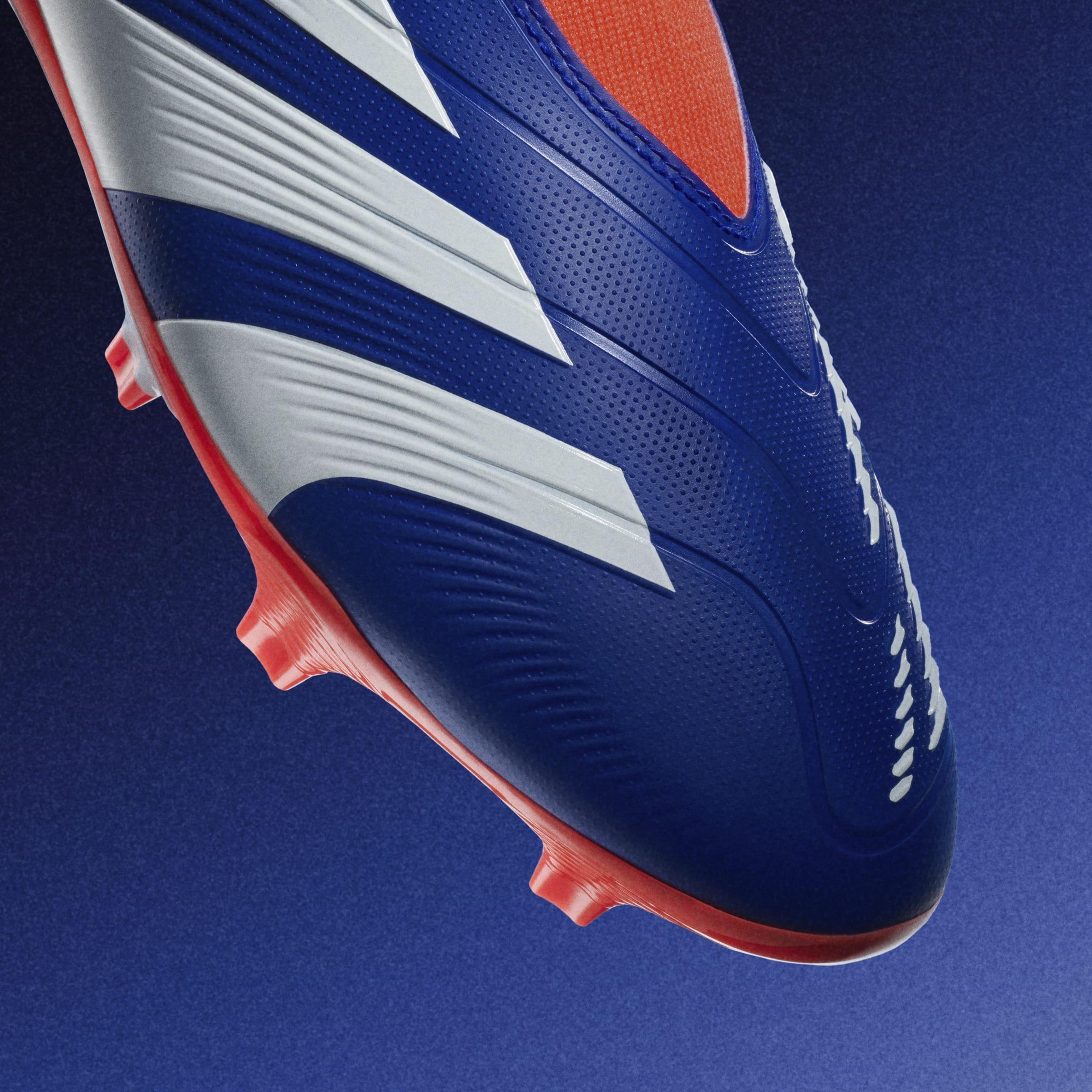 Blue/Wht/Red - adidas - Predator 24 League Laceless Firm Ground Football Boots - 10
