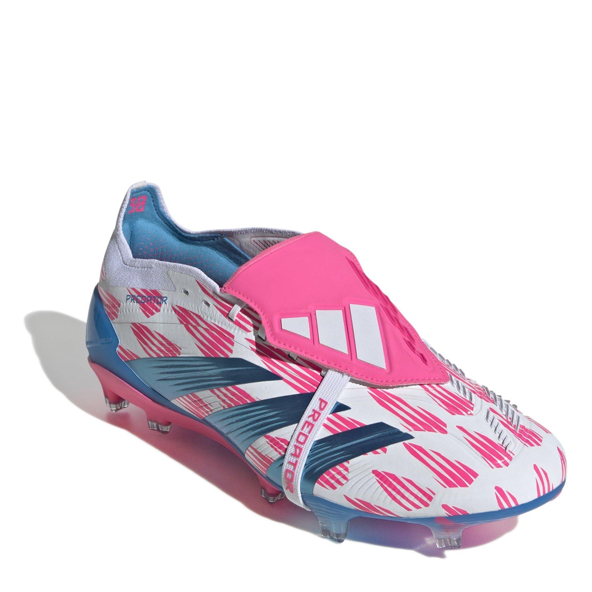 White/Pink - adidas - Predator Elite Foldover Tongue Firm Ground Football Boots - 3