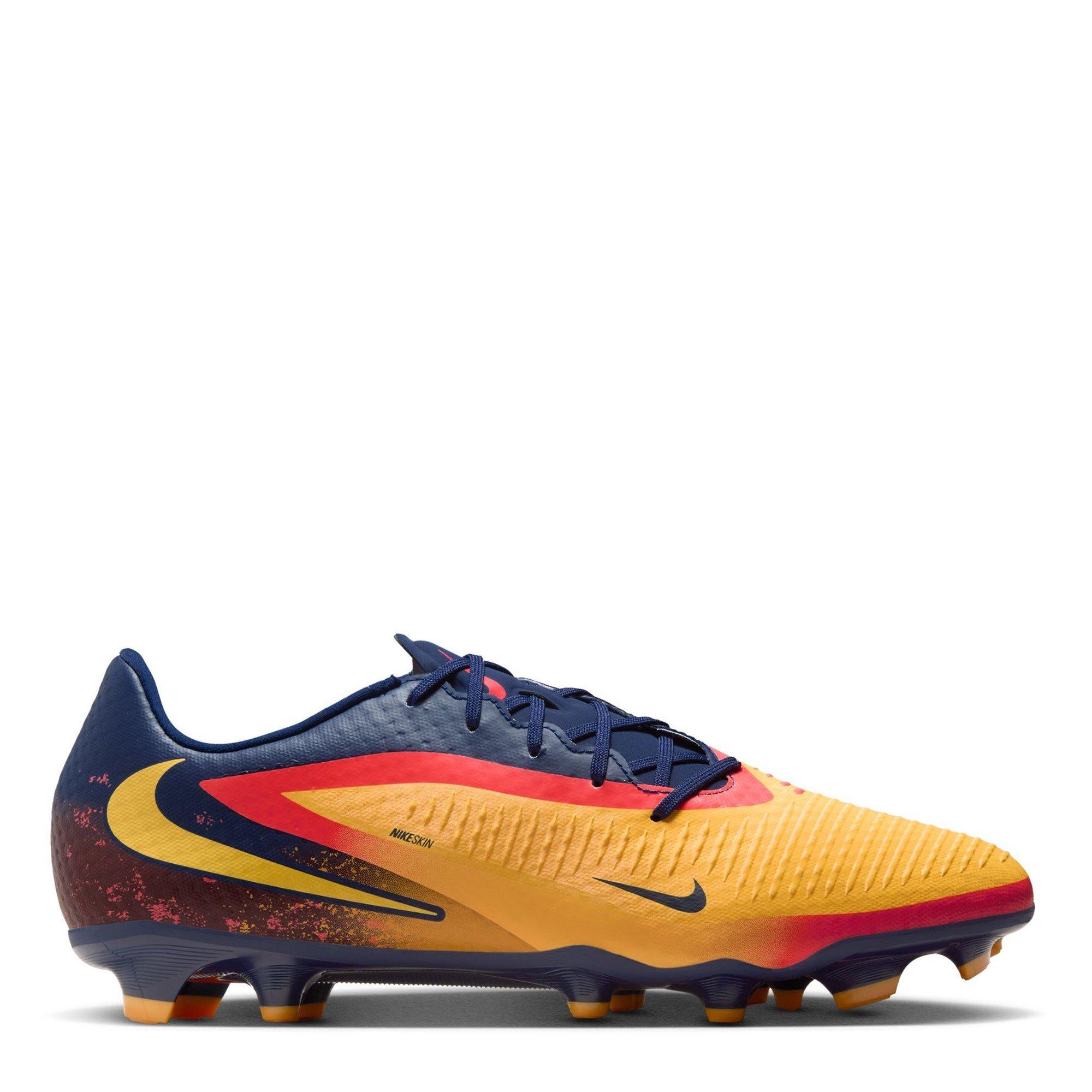 Nike Men's Phantom 6 Low Academy Adults Firm Ground Football Boots - Orange/Volt - 10 (45)