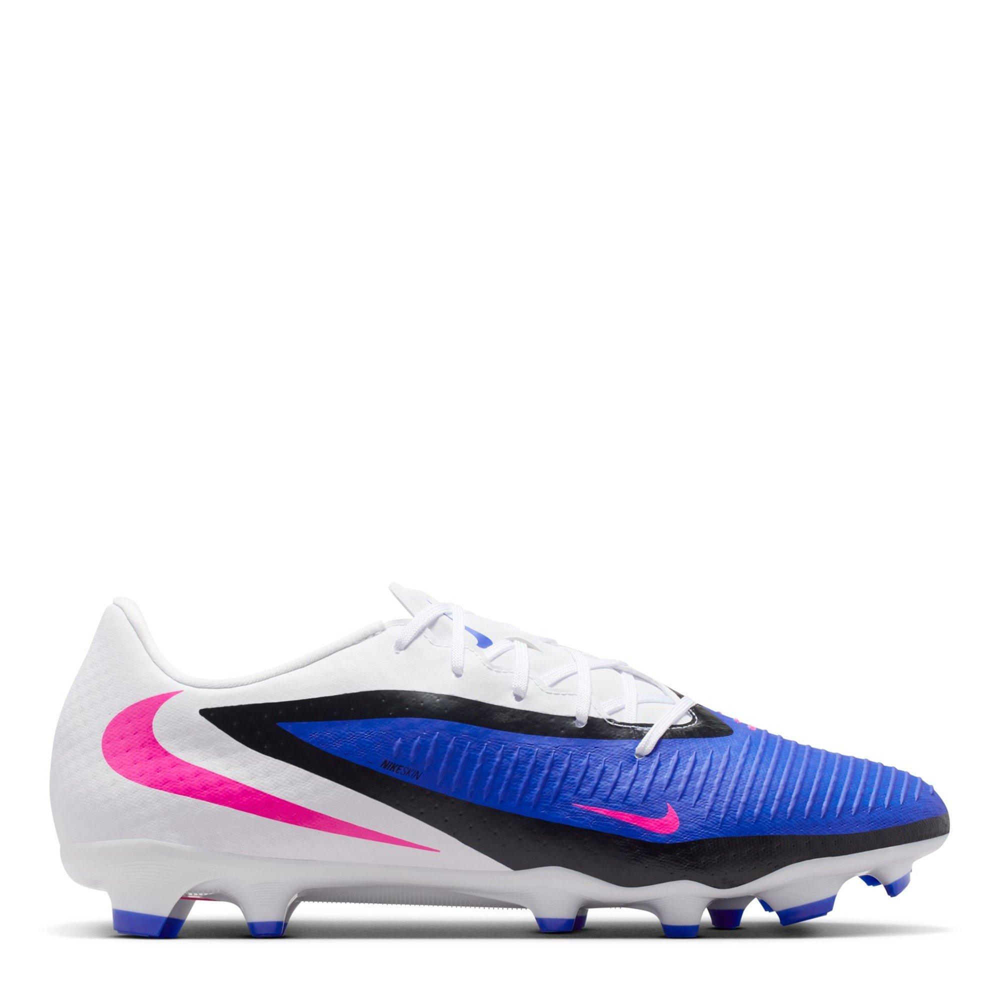 Nike Men's Phantom 6 Low Academy Adults Firm Ground Football Boots - Blue/Wht/Pink - 12 (47.5)