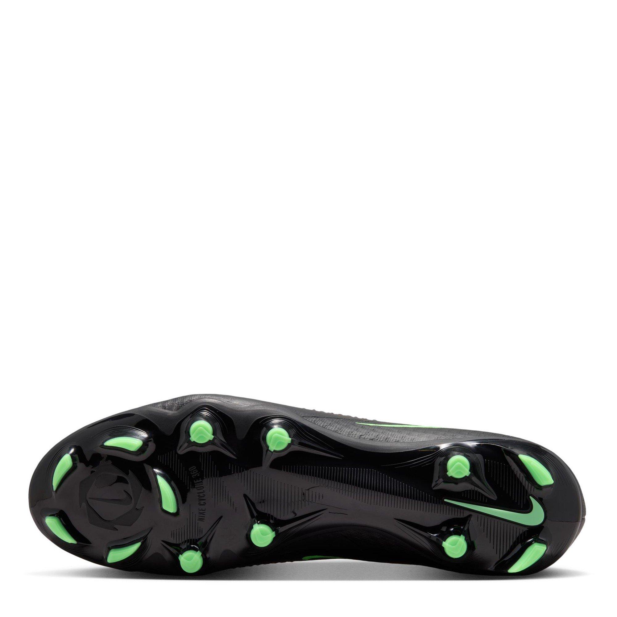 Black/Green - Nike - Phantom 6 Low Academy Adults Firm Ground Football Boots - 3
