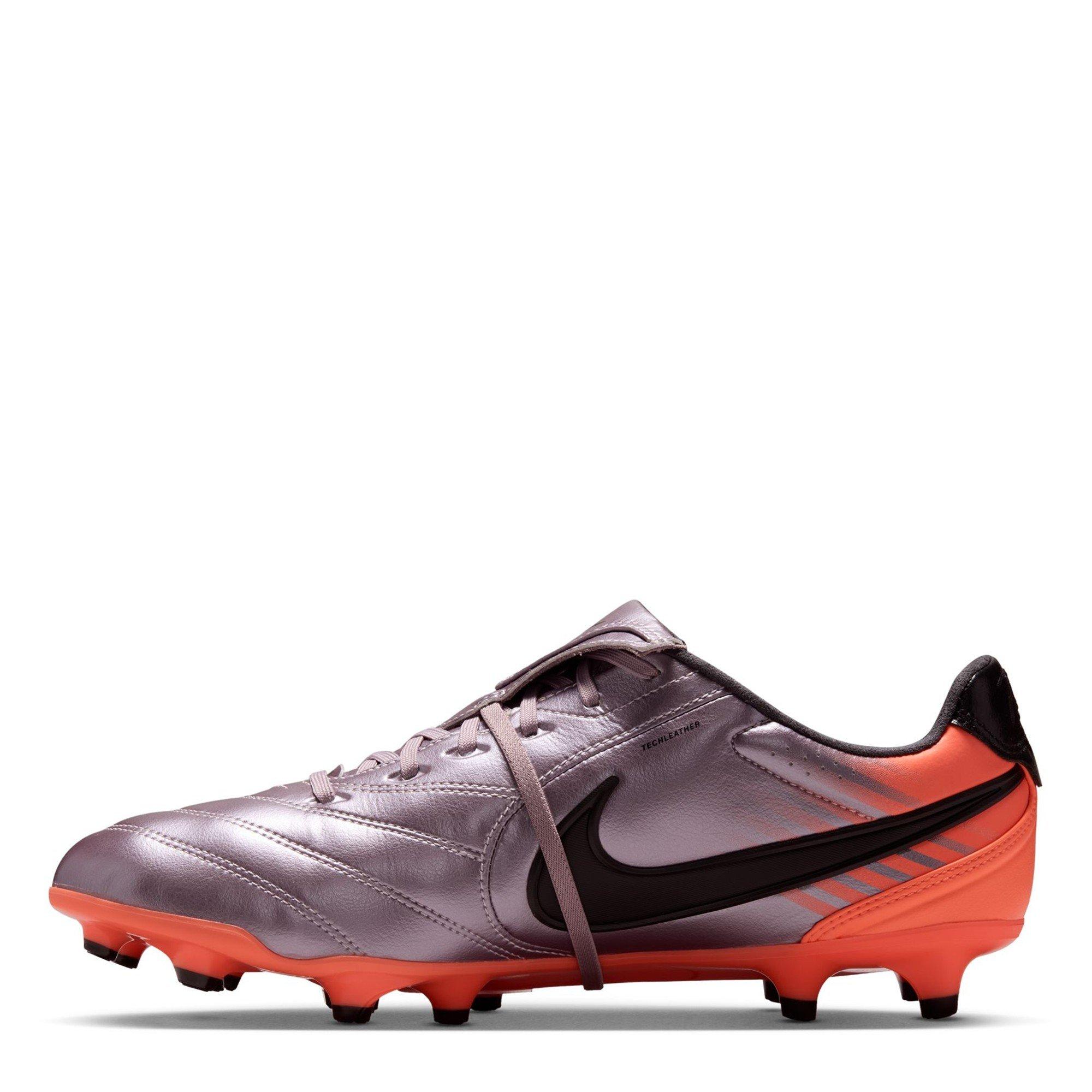 Purple/Red - Nike - Mens Nike Tempo Liger Folded- Tongue Firm Ground Football Boots - 2