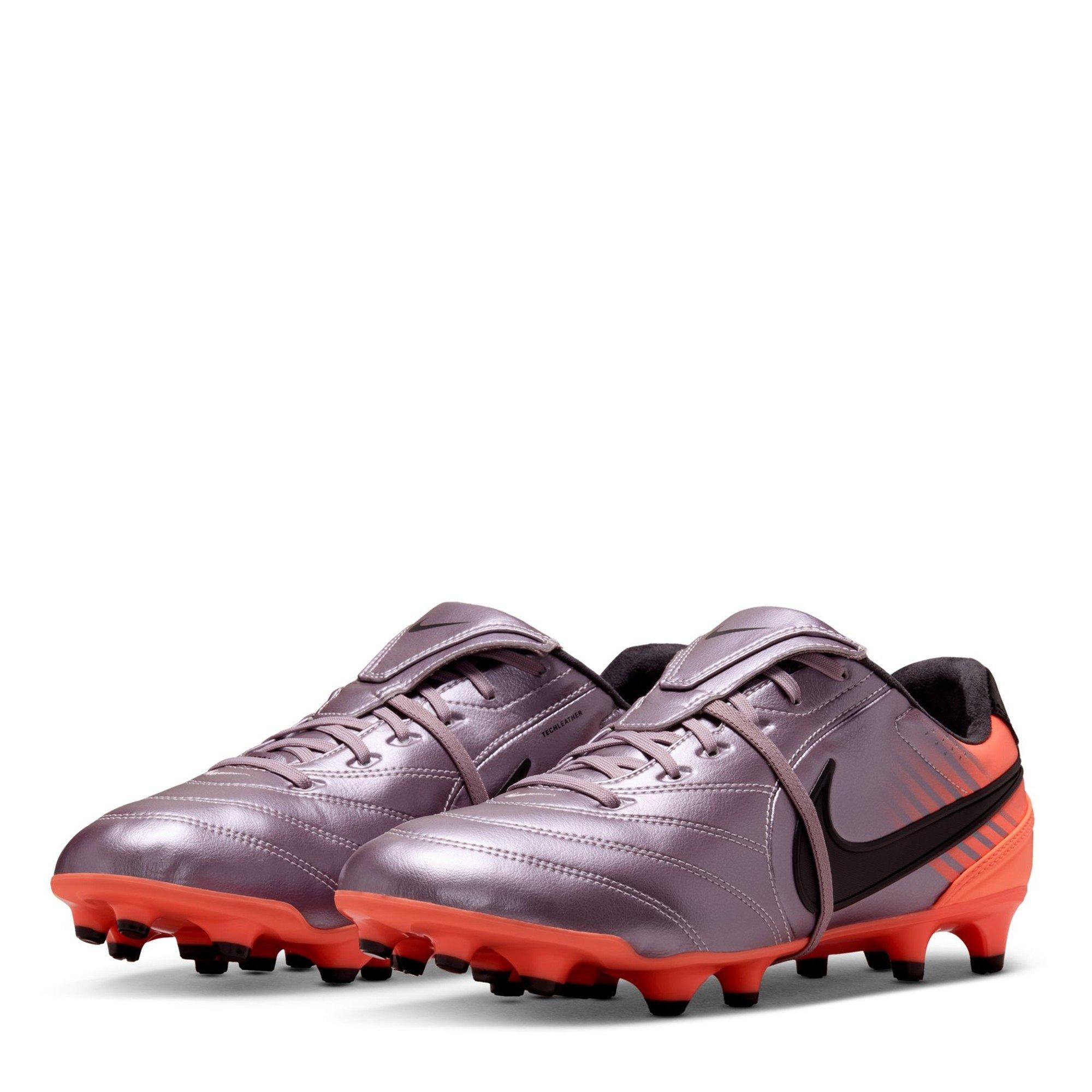 Purple/Red - Nike - Mens Nike Tempo Liger Folded- Tongue Firm Ground Football Boots - 4