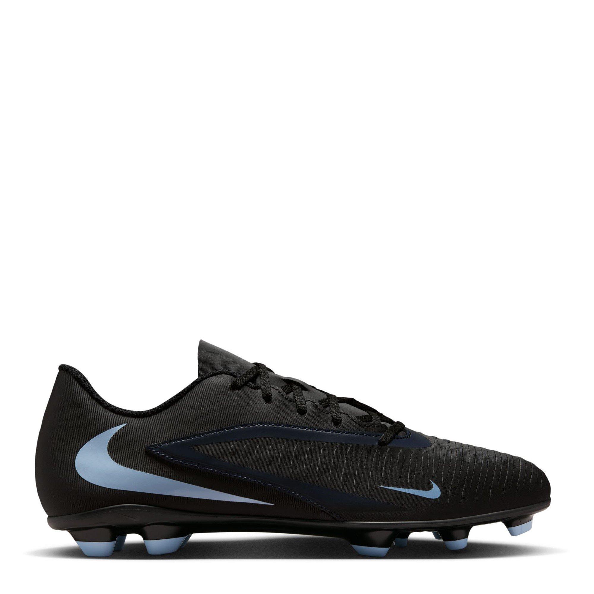 Nike Men's Phantom 6 Low Club Adults Firm Ground Football Boots - Black/Black - 6 (39)