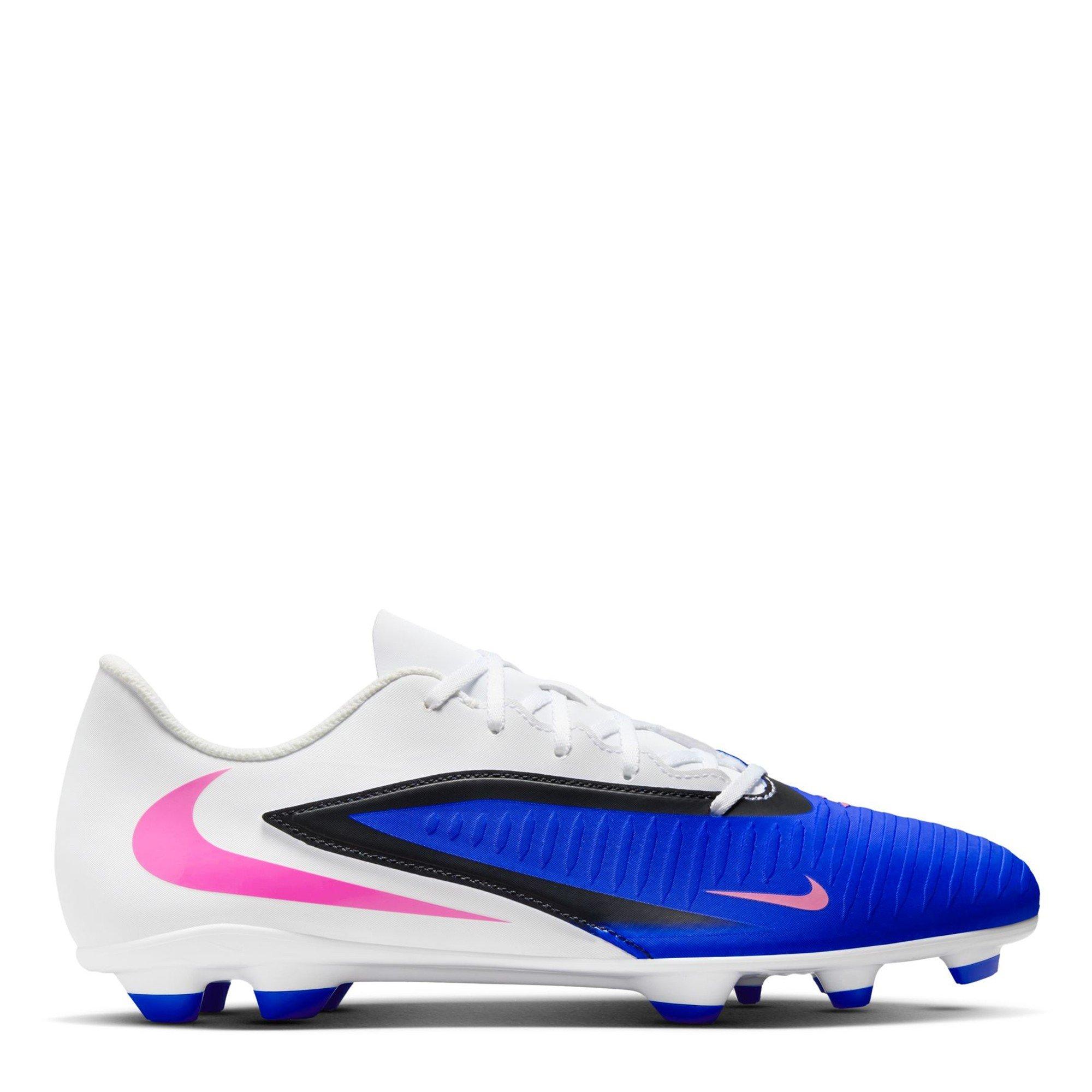 Nike Men's Phantom 6 Low Club Adults Firm Ground Football Boots - Blue/Wht/Pink - 6 (39)