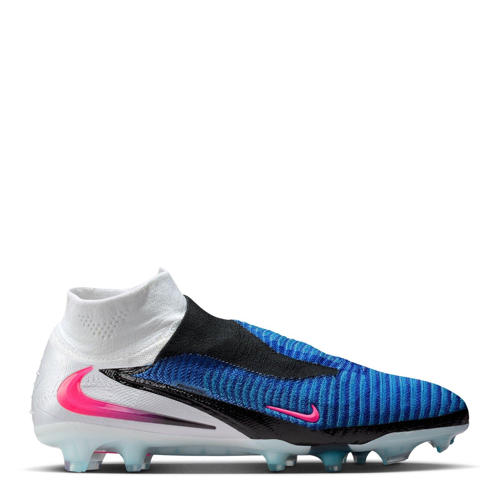 Nike Men's Phantom High 6 Elite Adults Firm Ground Football Boots - Blue/Wht/Pink - 8.5 (43)