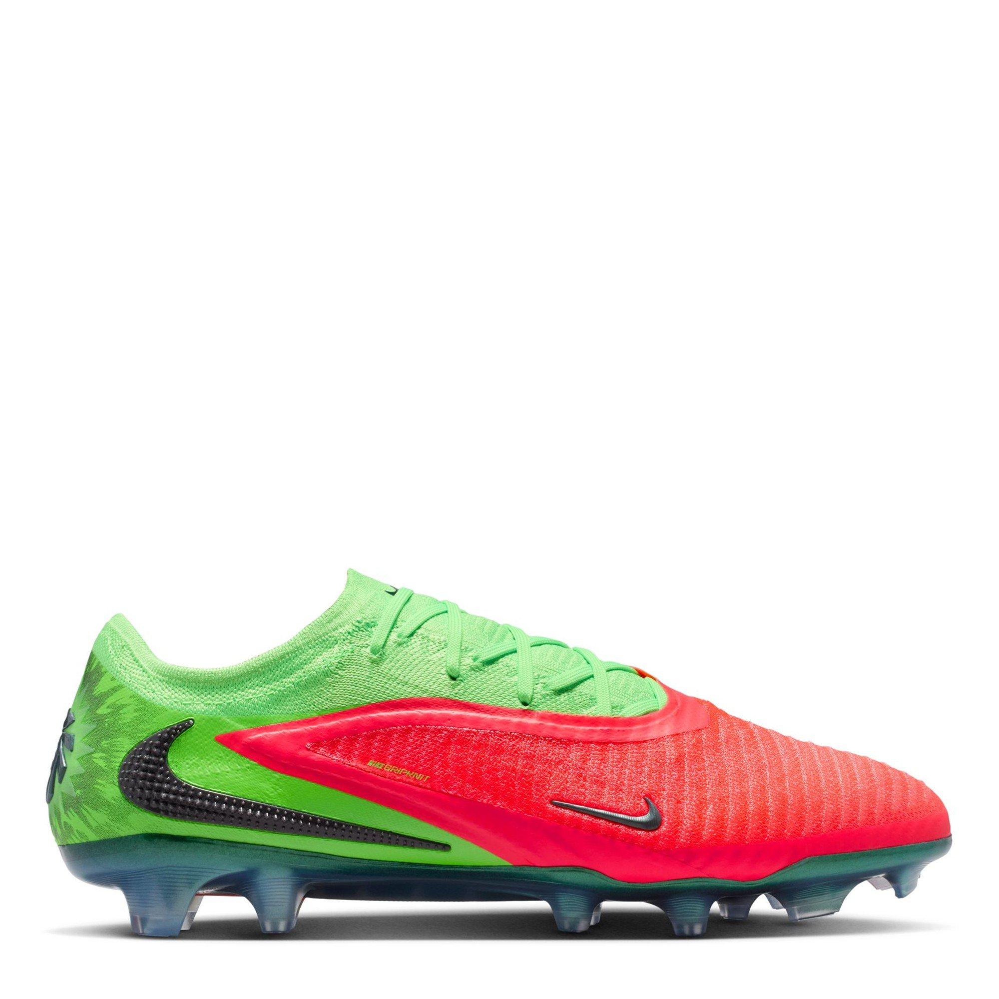 Nike Men's Phantom 6 Low Elite Adults Firm Ground Football Boots - Pink/Green Strk - 6.5 (40.5)