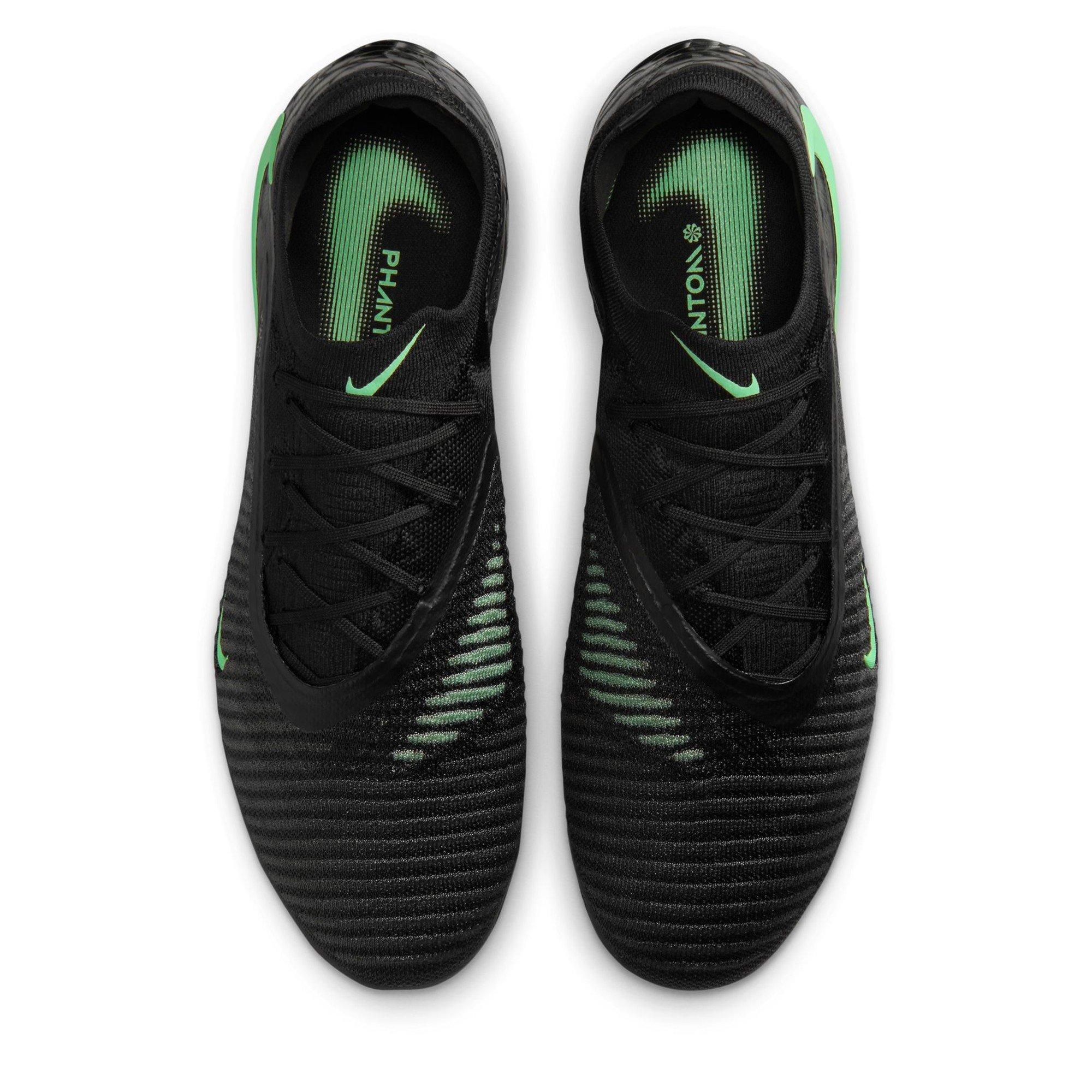 Black/Green - Nike - Phantom 6 Low Elite Adults Firm Ground Football Boots - 7