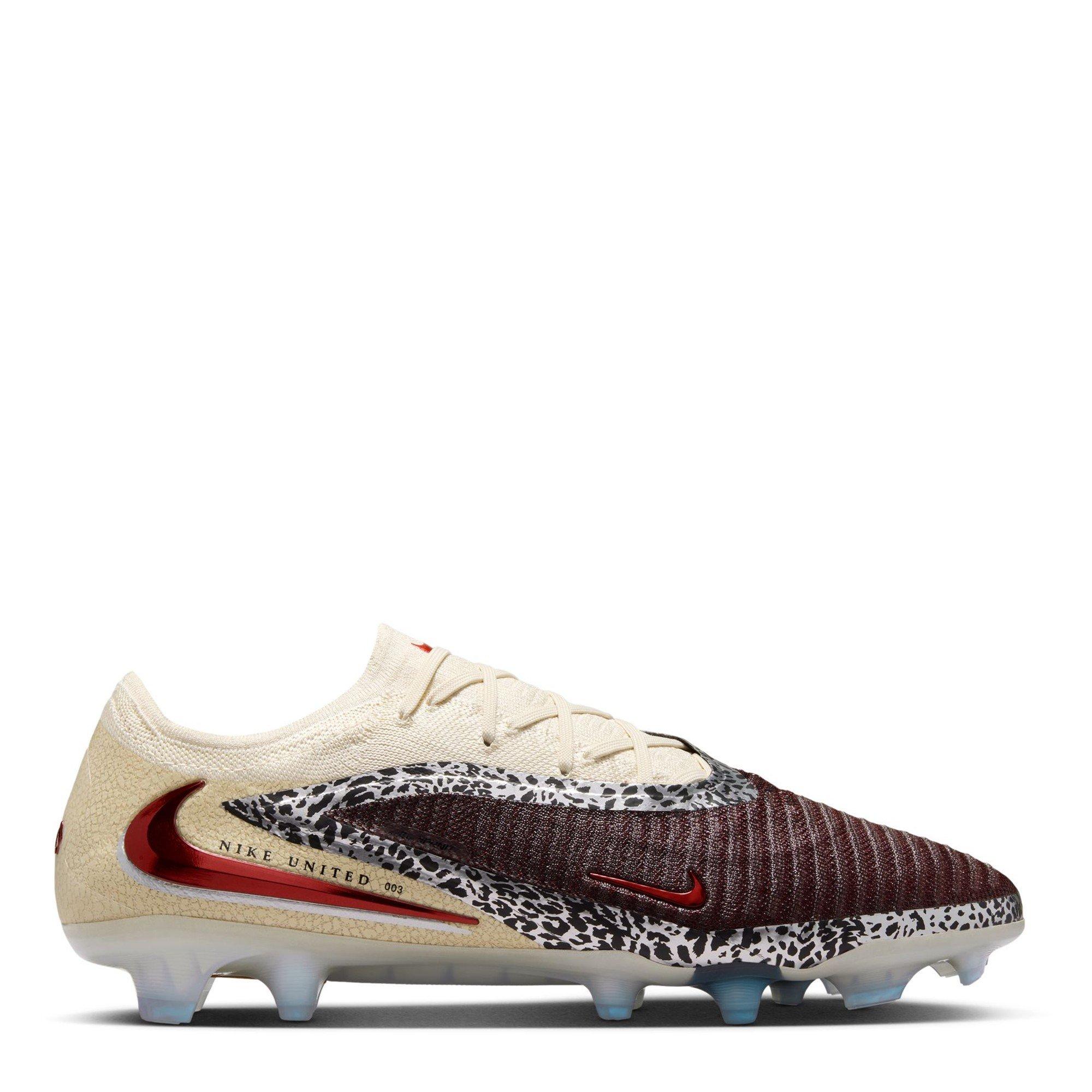 Nike Men's Phantom 6 Low Elite Adults Firm Ground Football Boots - Burgundy/Print - 10 (45)