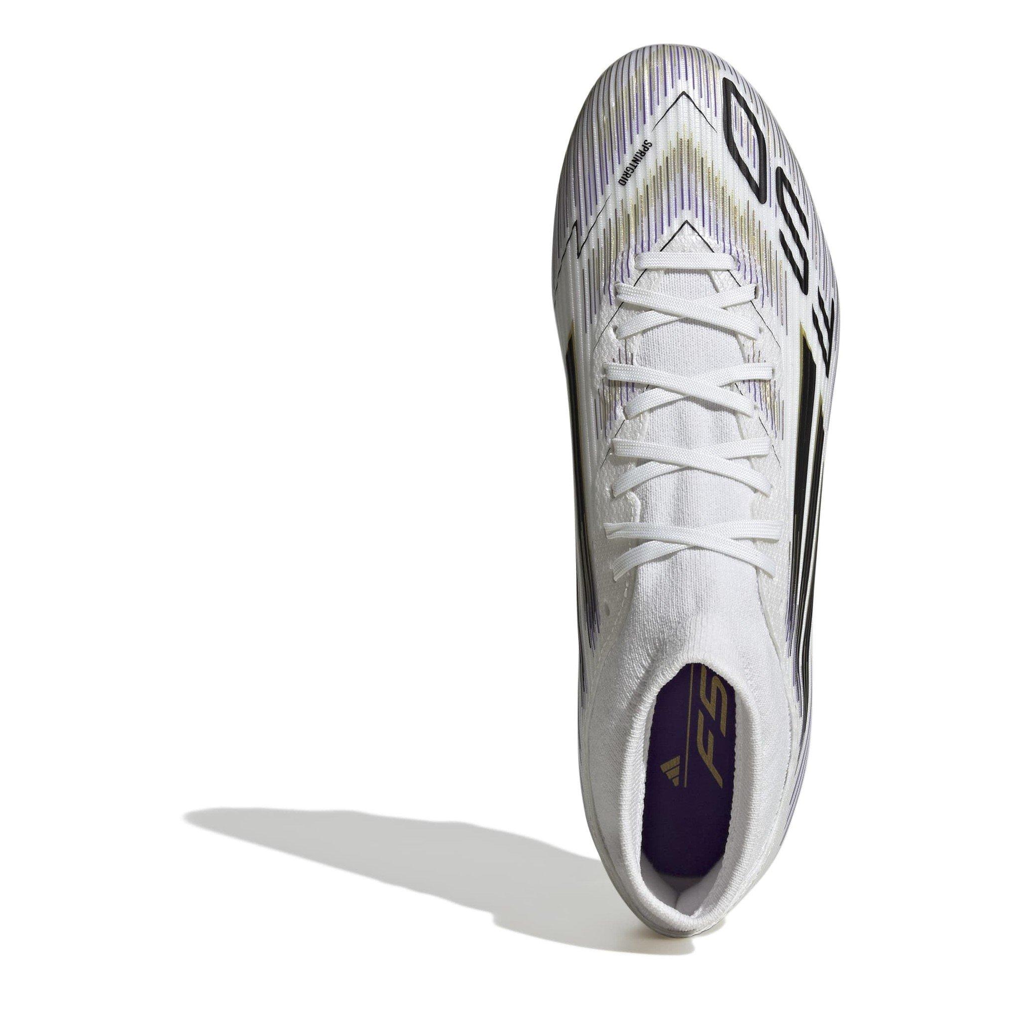 White/Blk/Gold - adidas - F50 League Mens Firm Ground Football Boots - 5