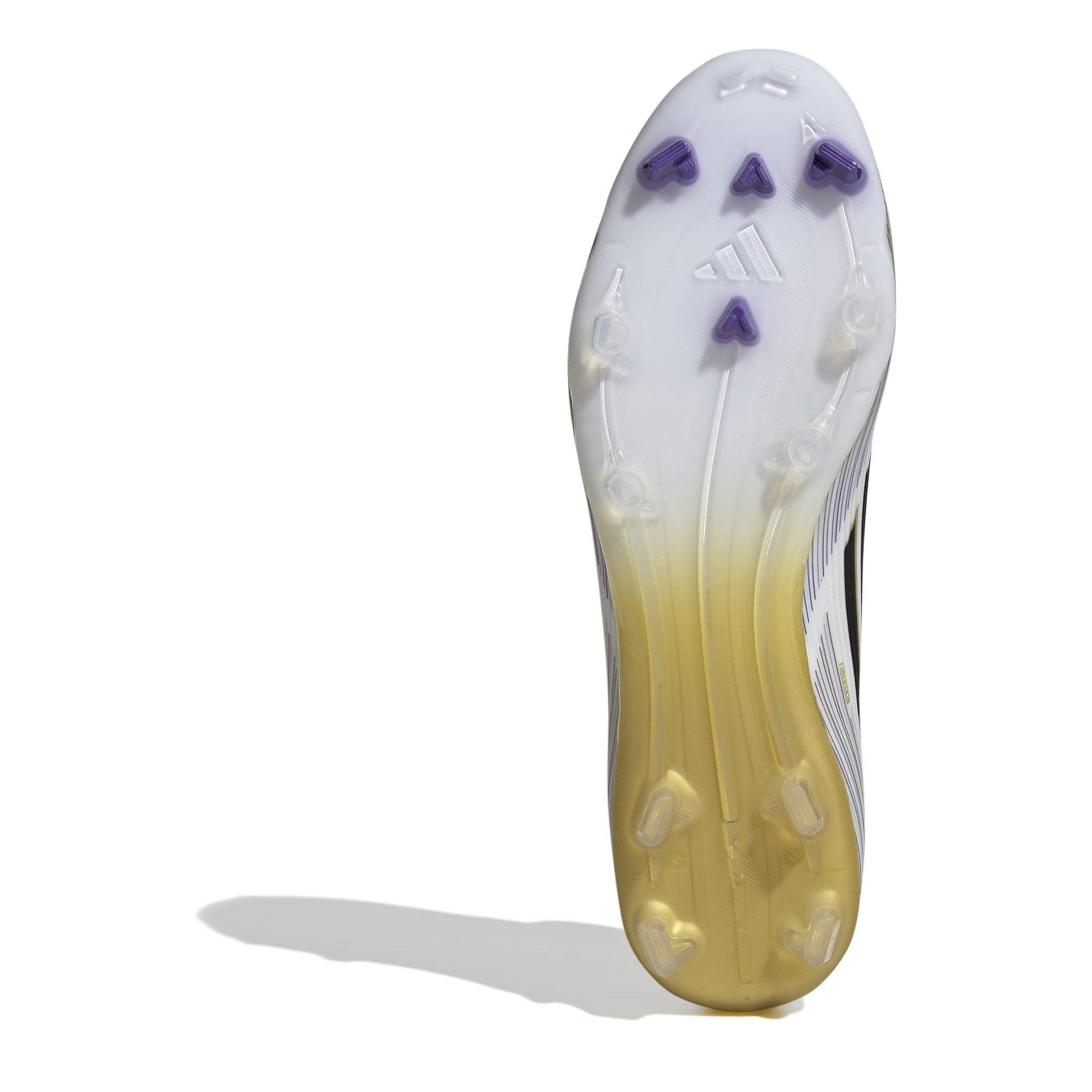 White/Blk/Gold - adidas - F50 League Mens Firm Ground Football Boots - 6