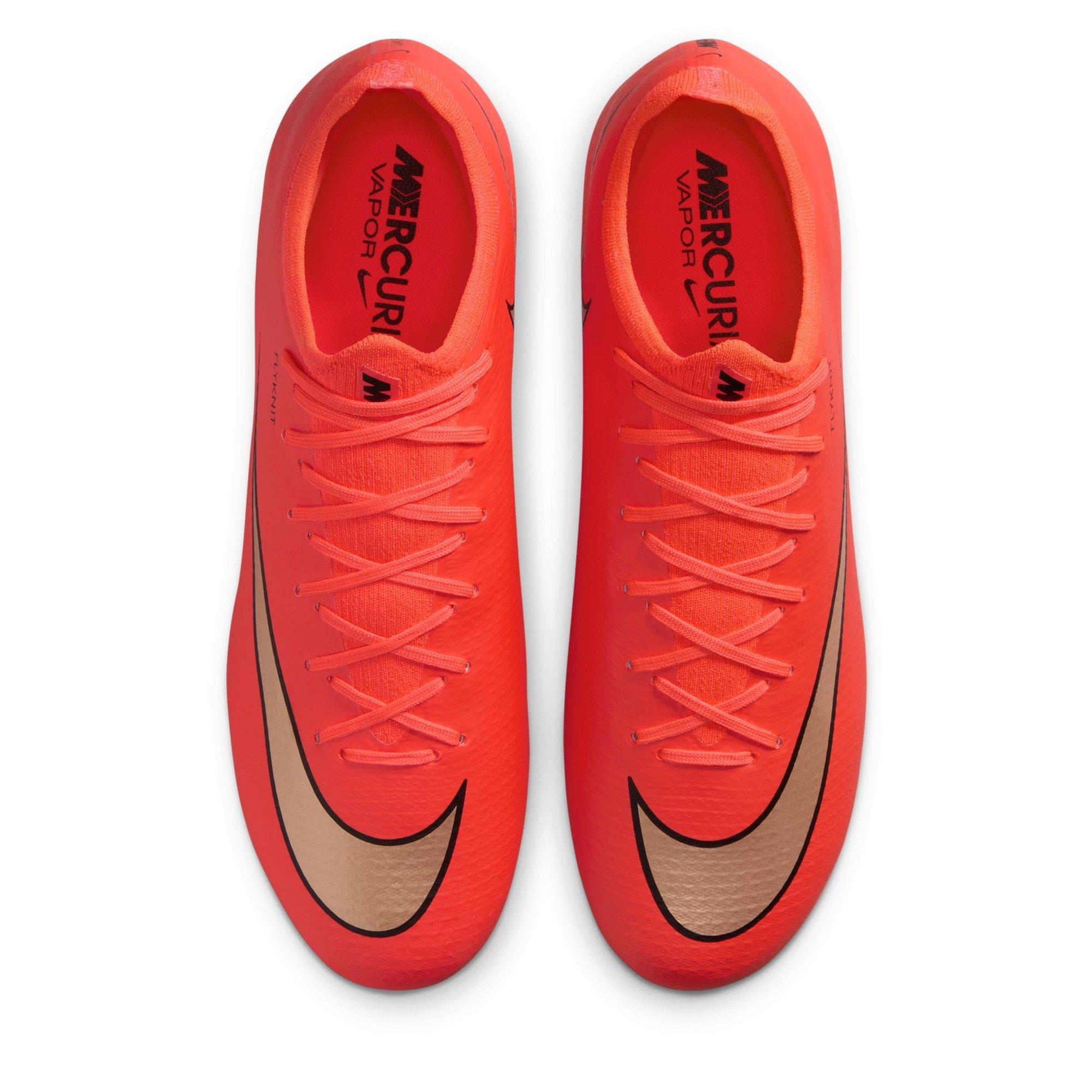 Red/Gold - Nike - Nike Air Zoom Mercurial Vapor Pro Adults Firm Ground Football Boots - 7