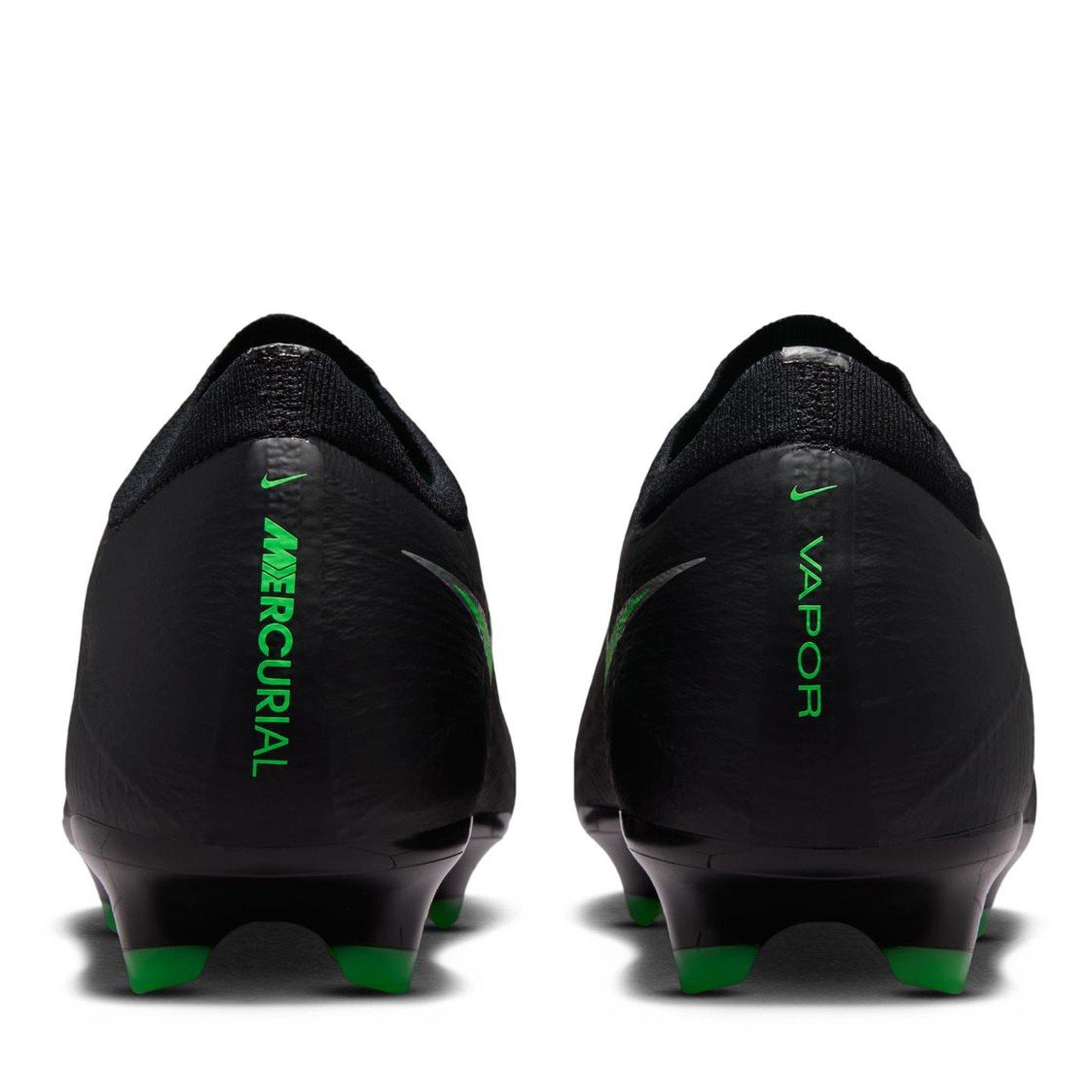 Black/Green - Nike - Nike Air Zoom Mercurial Vapor Pro Adults Firm Ground Football Boots - 5