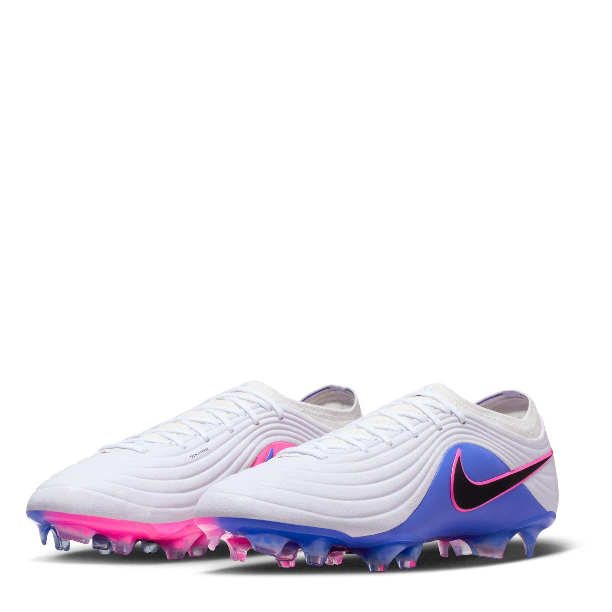 Wht/Bk-Blu-Pink - Nike - Tiempo Maestro Elite FG Boots - 4