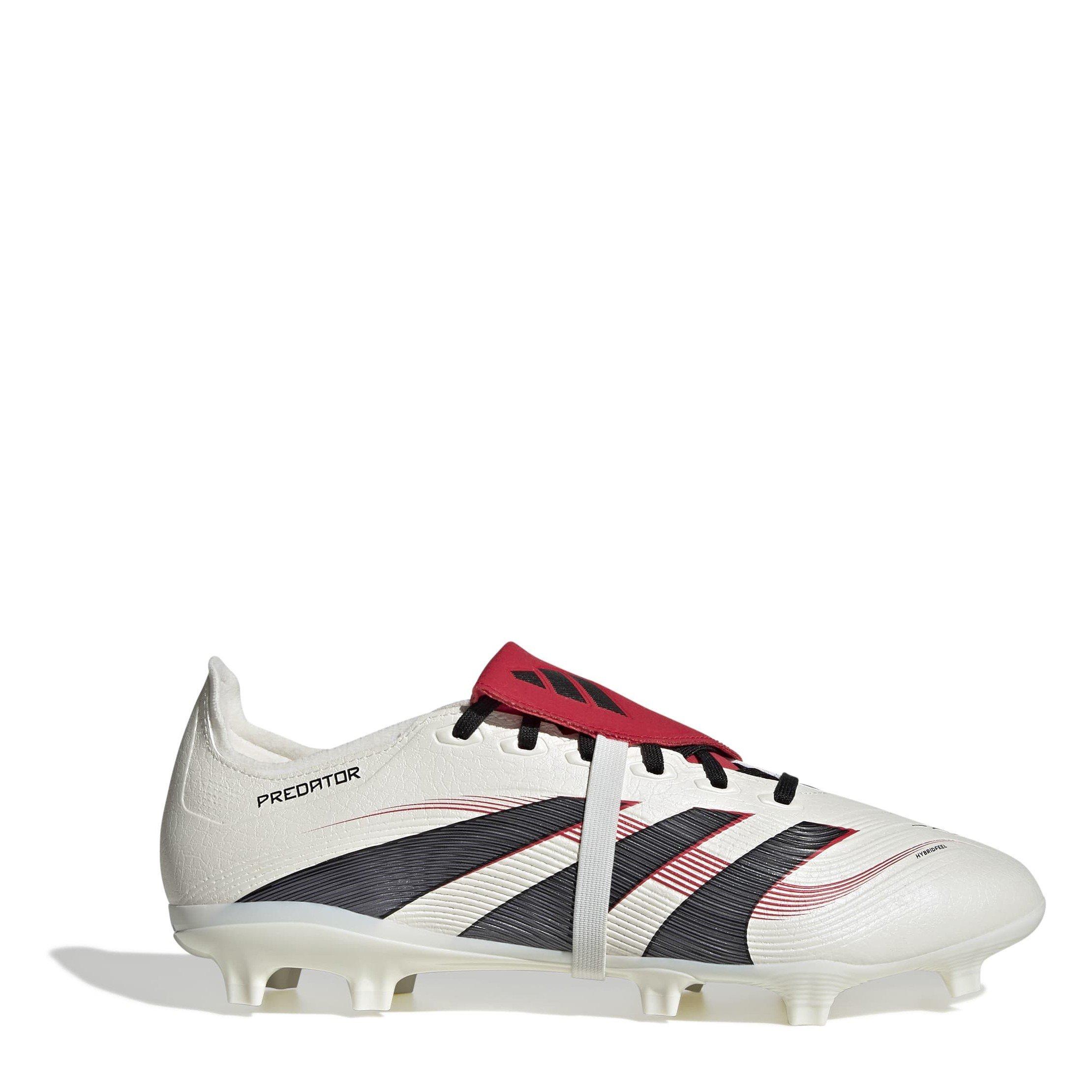 adidas Predator League Fold Over Tongue Firm Ground Football Boots - White/Black/Red