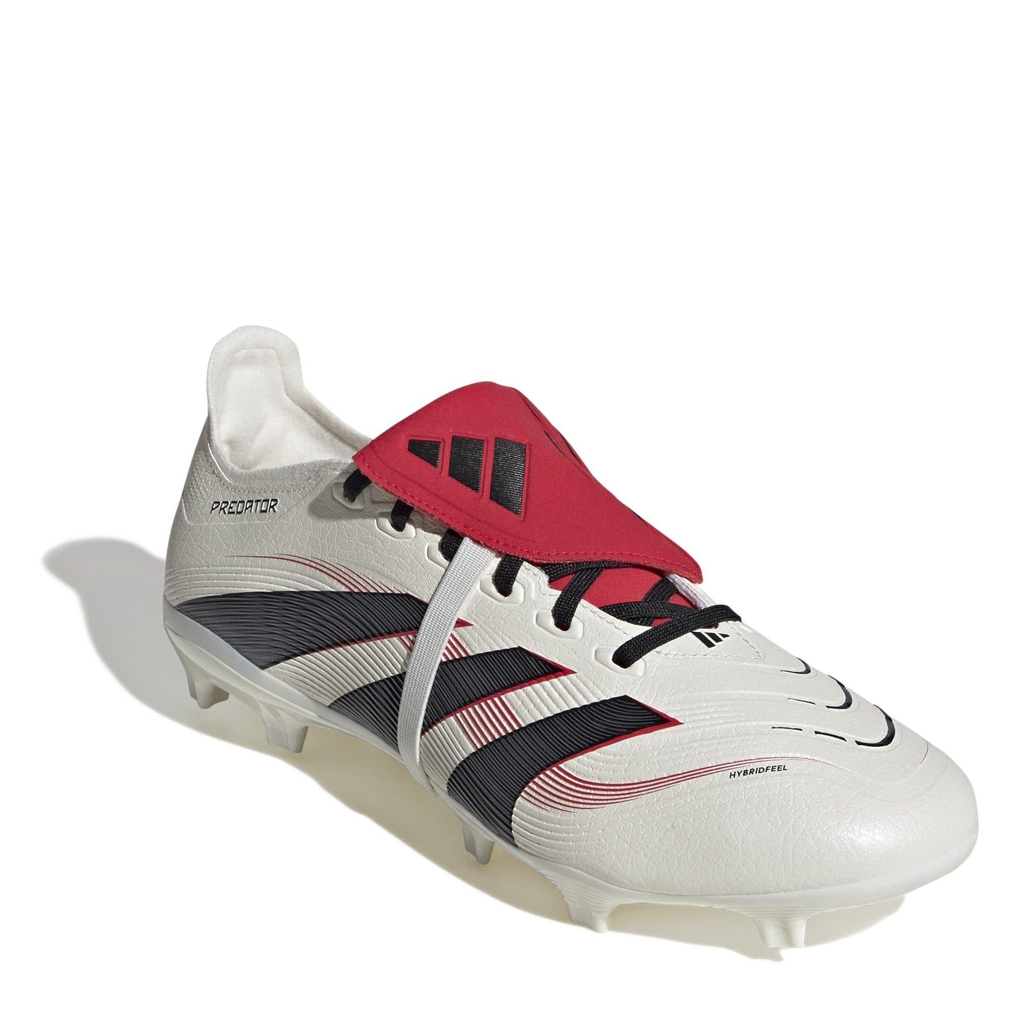 Branco/Preto/Vermelho - adidas - Predator League Fold Over Tongue Firm Ground Football Boots - 3