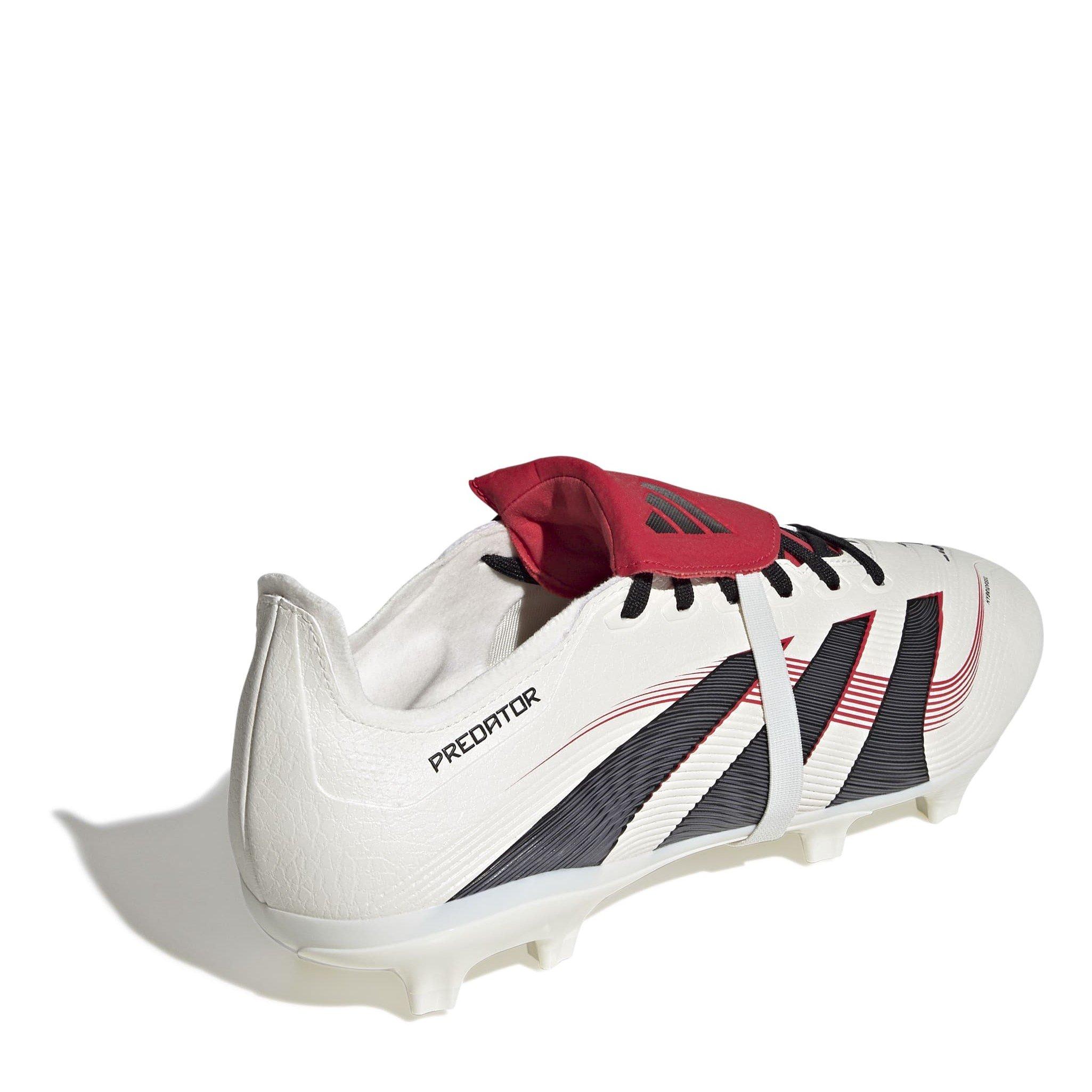 Branco/Preto/Vermelho - adidas - Predator League Fold Over Tongue Firm Ground Football Boots - 4