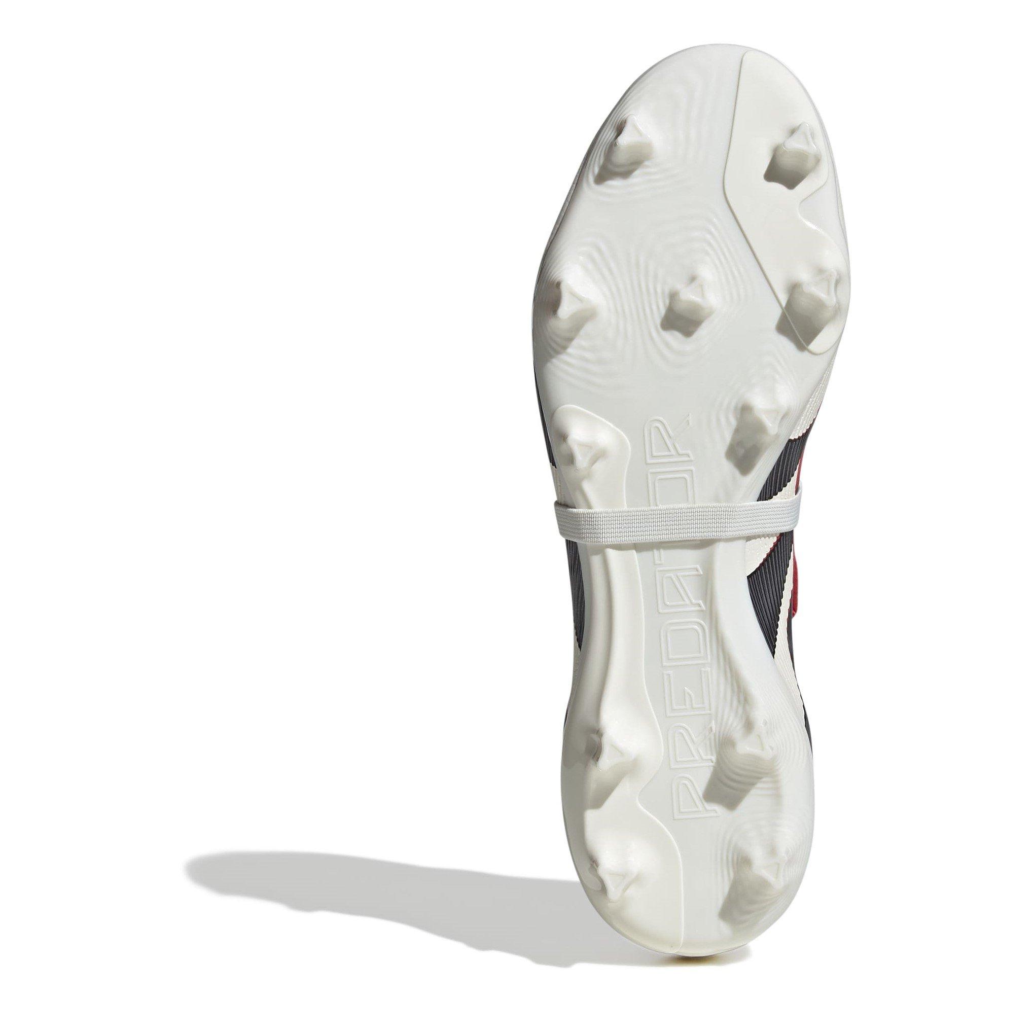 Branco/Preto/Vermelho - adidas - Predator League Fold Over Tongue Firm Ground Football Boots - 6