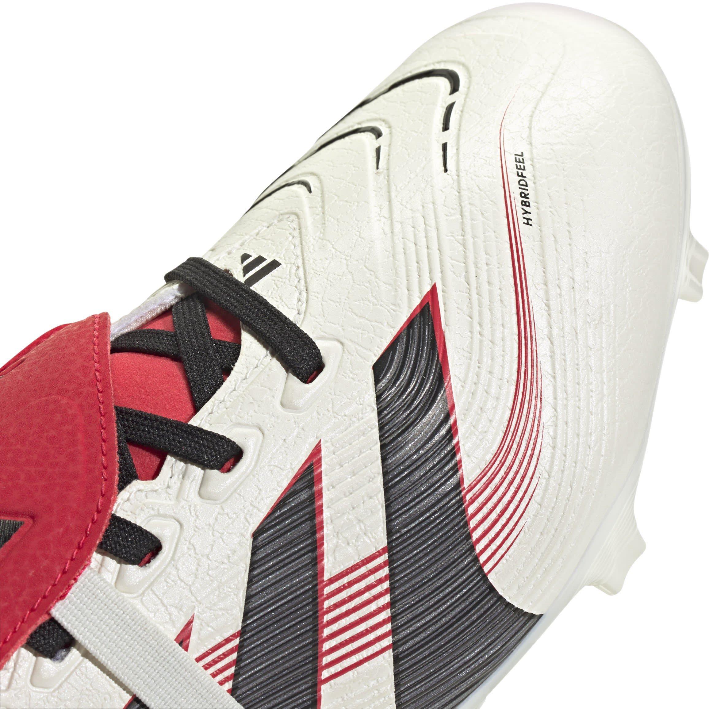 Branco/Preto/Vermelho - adidas - Predator League Fold Over Tongue Firm Ground Football Boots - 7